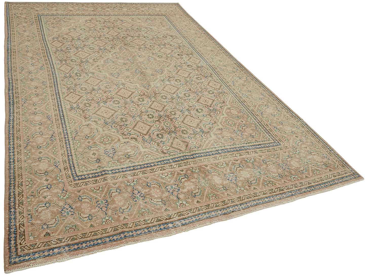 7x10 Beige Vintage Large Area Rug - 45433