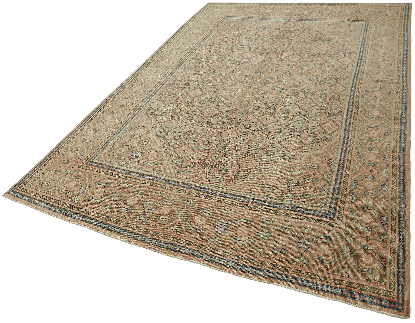 7x10 Beige Vintage Large Area Rug - 45433