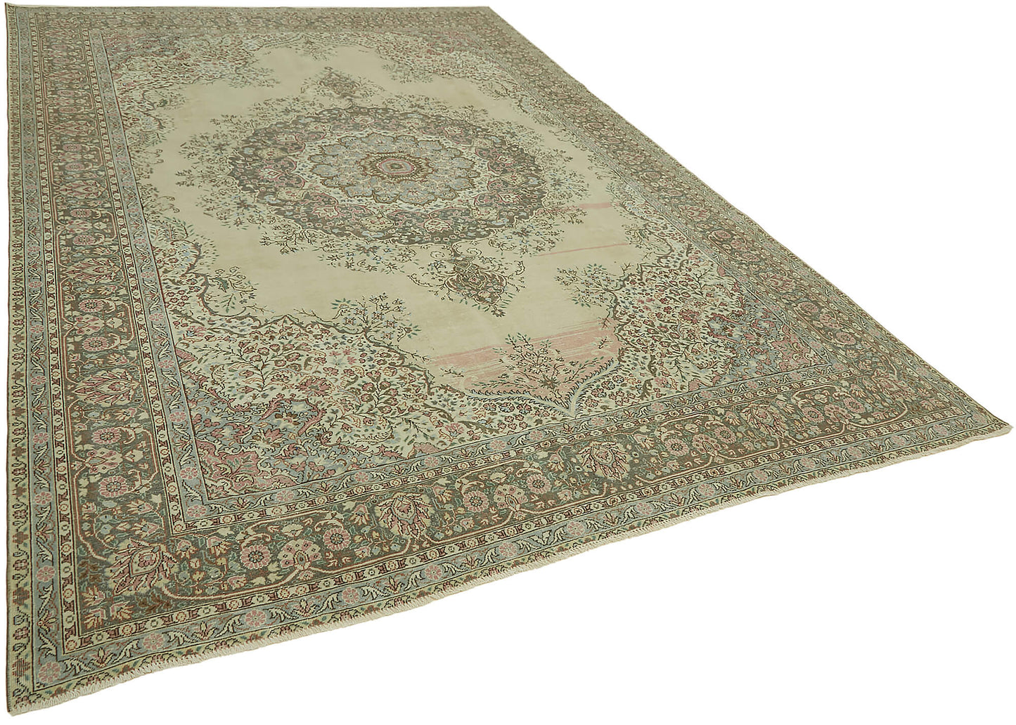 8x11 Beige Vintage Large Area Rug - 45439