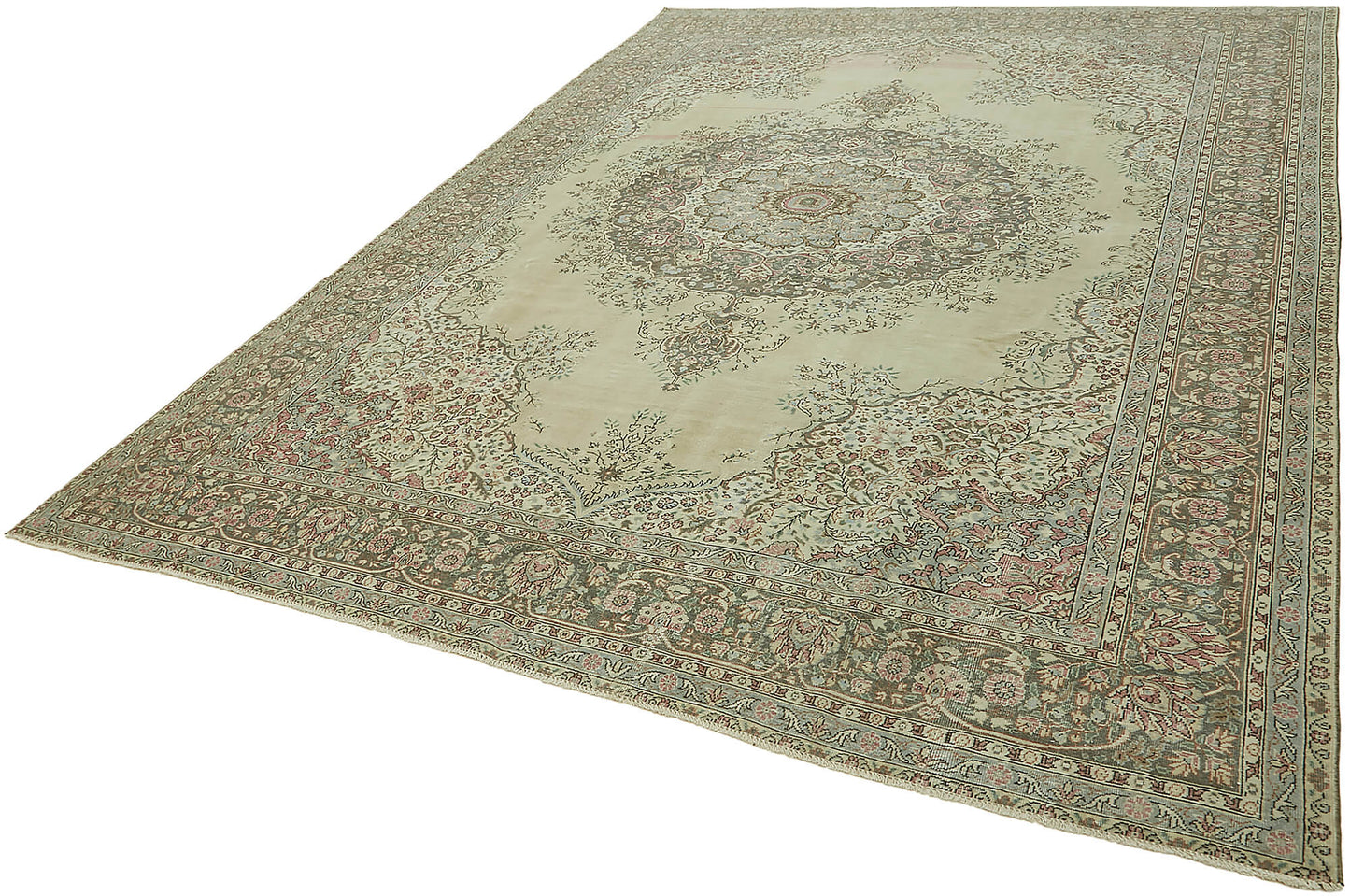 8x11 Beige Vintage Large Area Rug - 45439