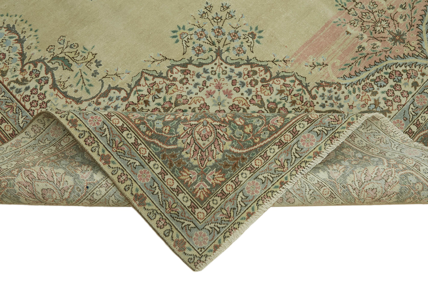 8x11 Beige Vintage Large Area Rug - 45439