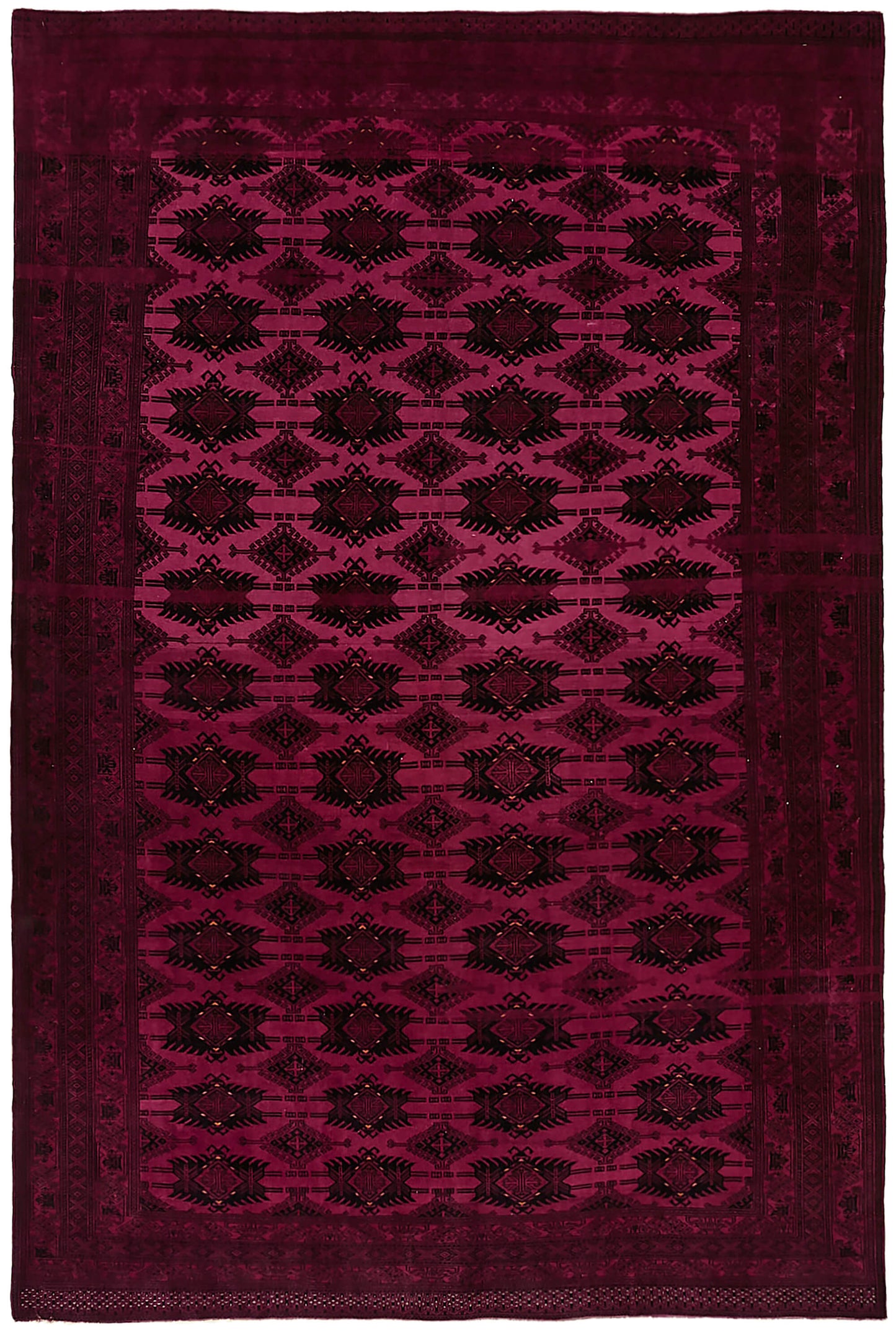 8x11 Fuchsia Overdyed Large Area Rug - 45446