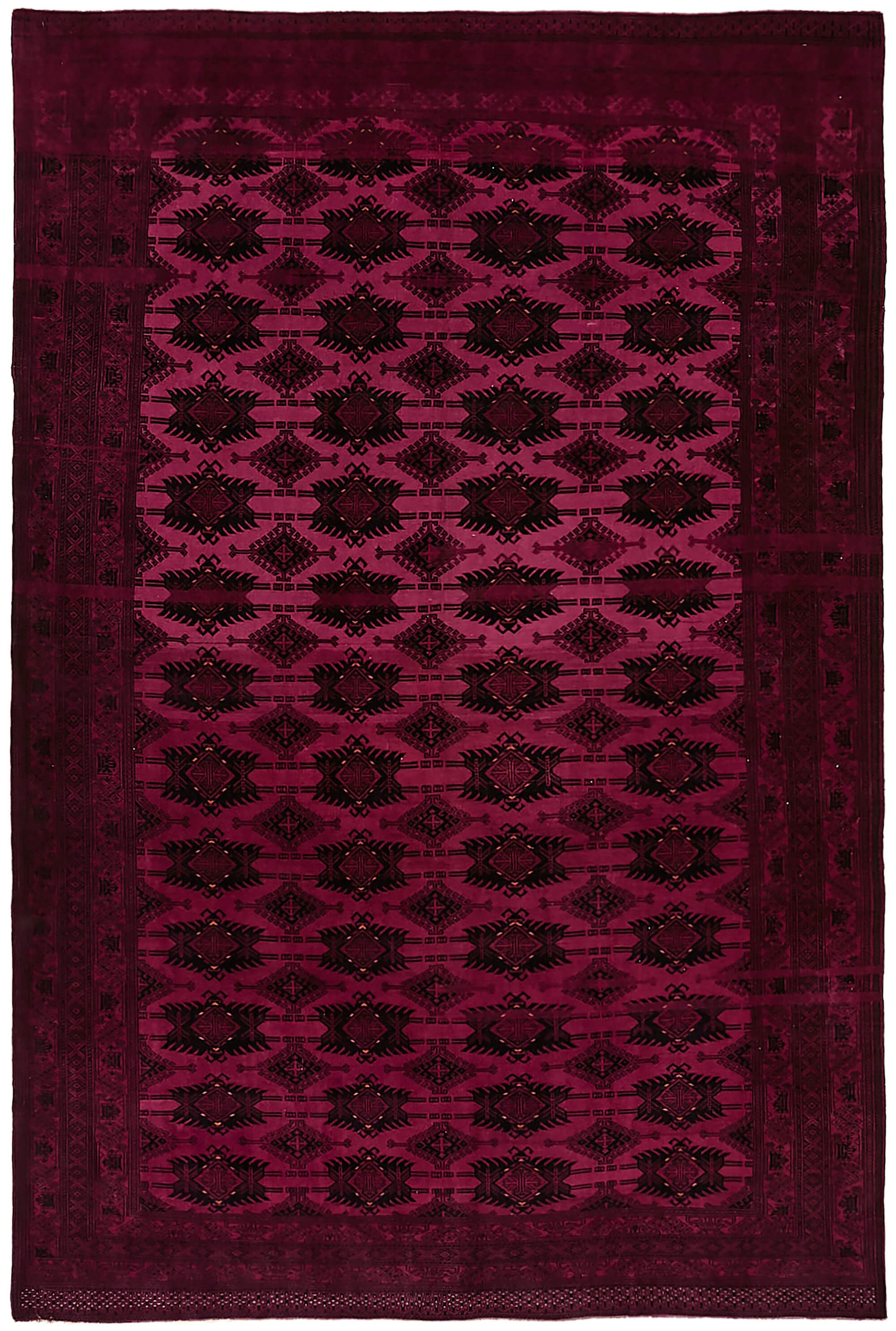 8x11 Fuchsia Overdyed Large Area Rug - 45446