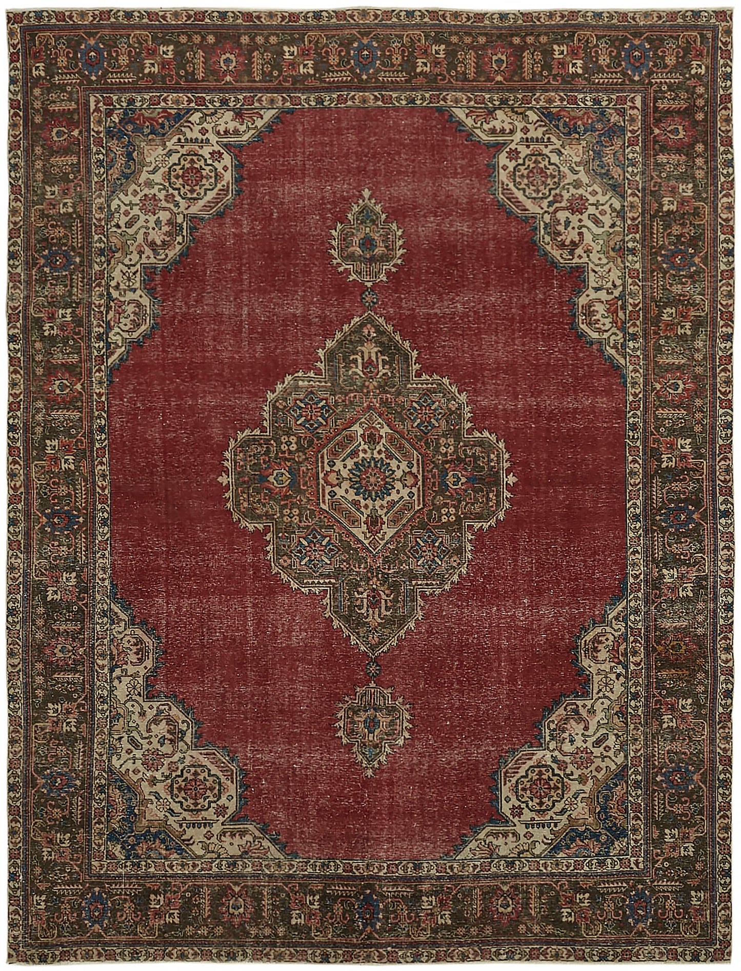 9x12 Beige Vintage Large Area Rug - 45461