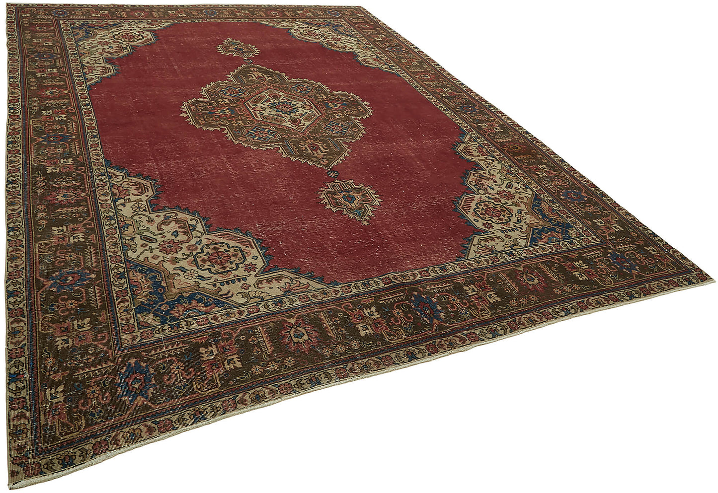 9x12 Beige Vintage Large Area Rug - 45461