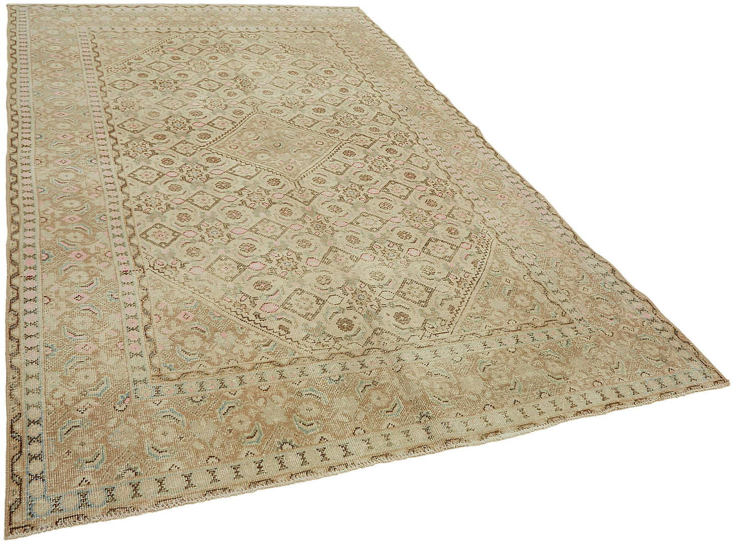 6x10 Beige Vintage Large Area Rug - 45486