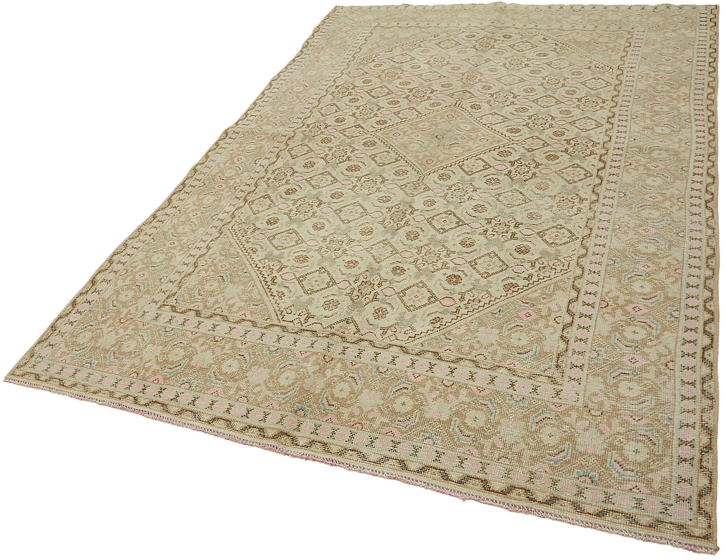 6x10 Beige Vintage Large Area Rug - 45486