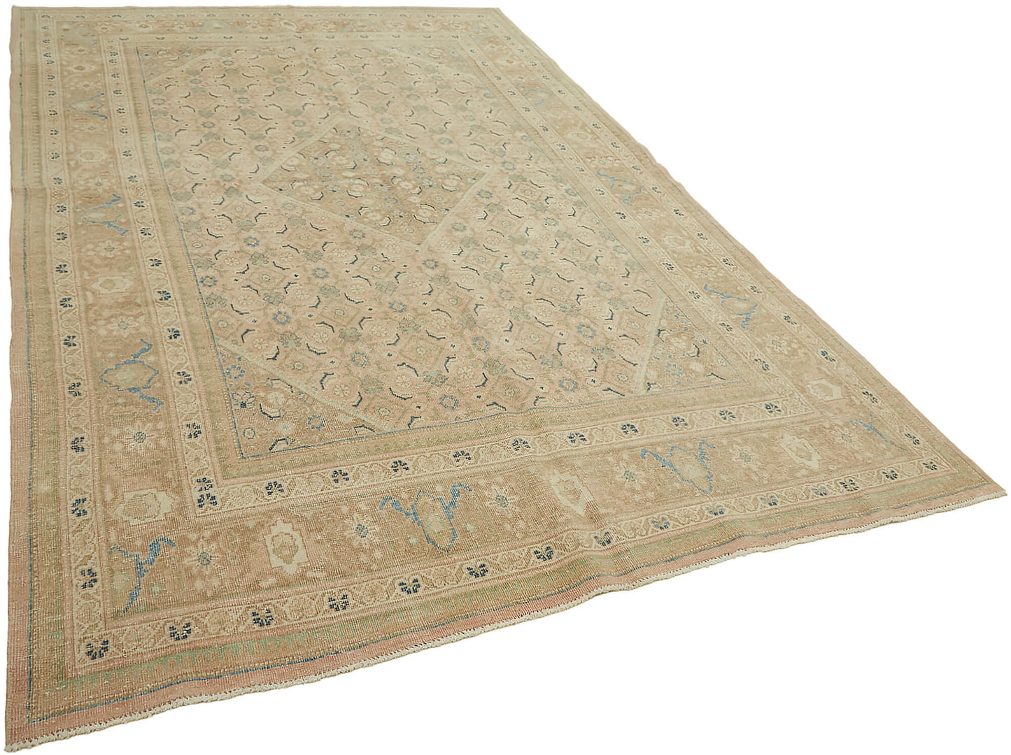 7x10 Beige Vintage Large Area Rug - 45489