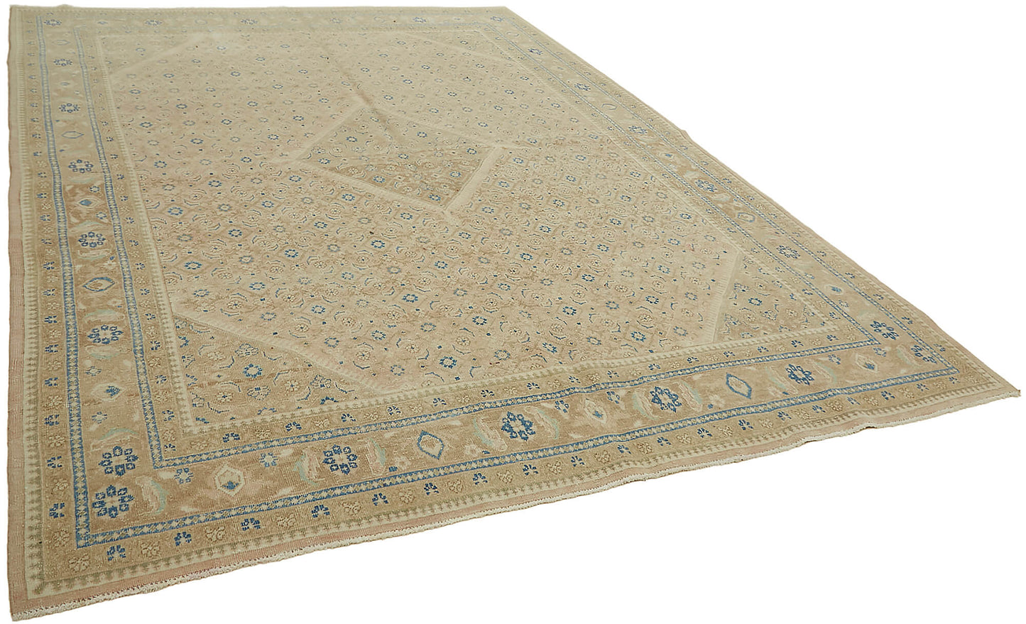 8x11 Beige Vintage Large Area Rug - 45492