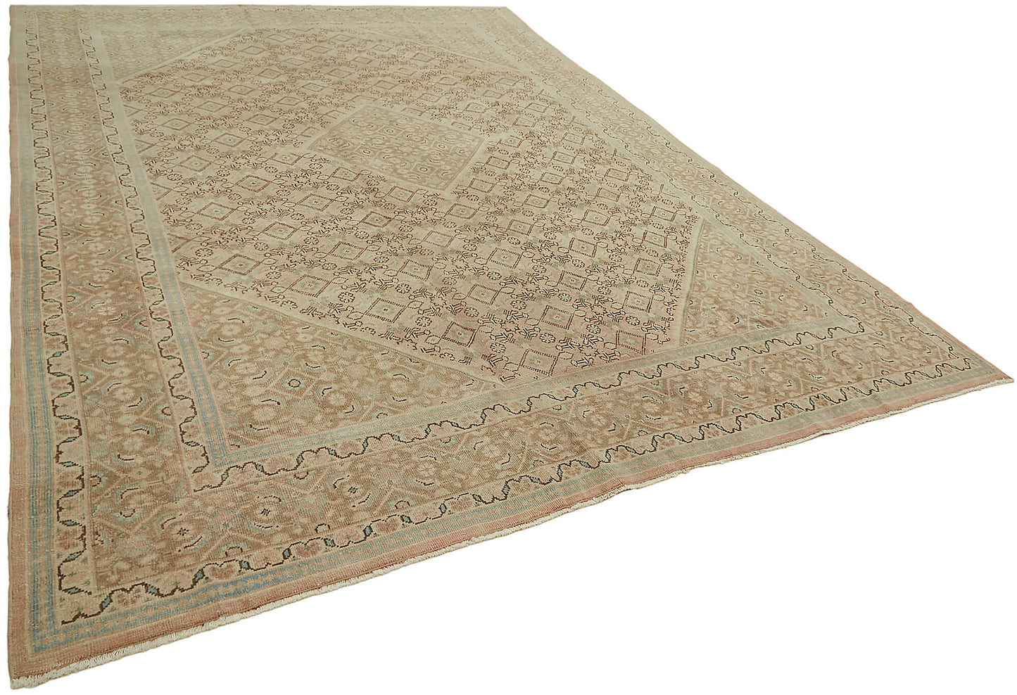 9x13 Beige Vintage Large Area Rug - 45493