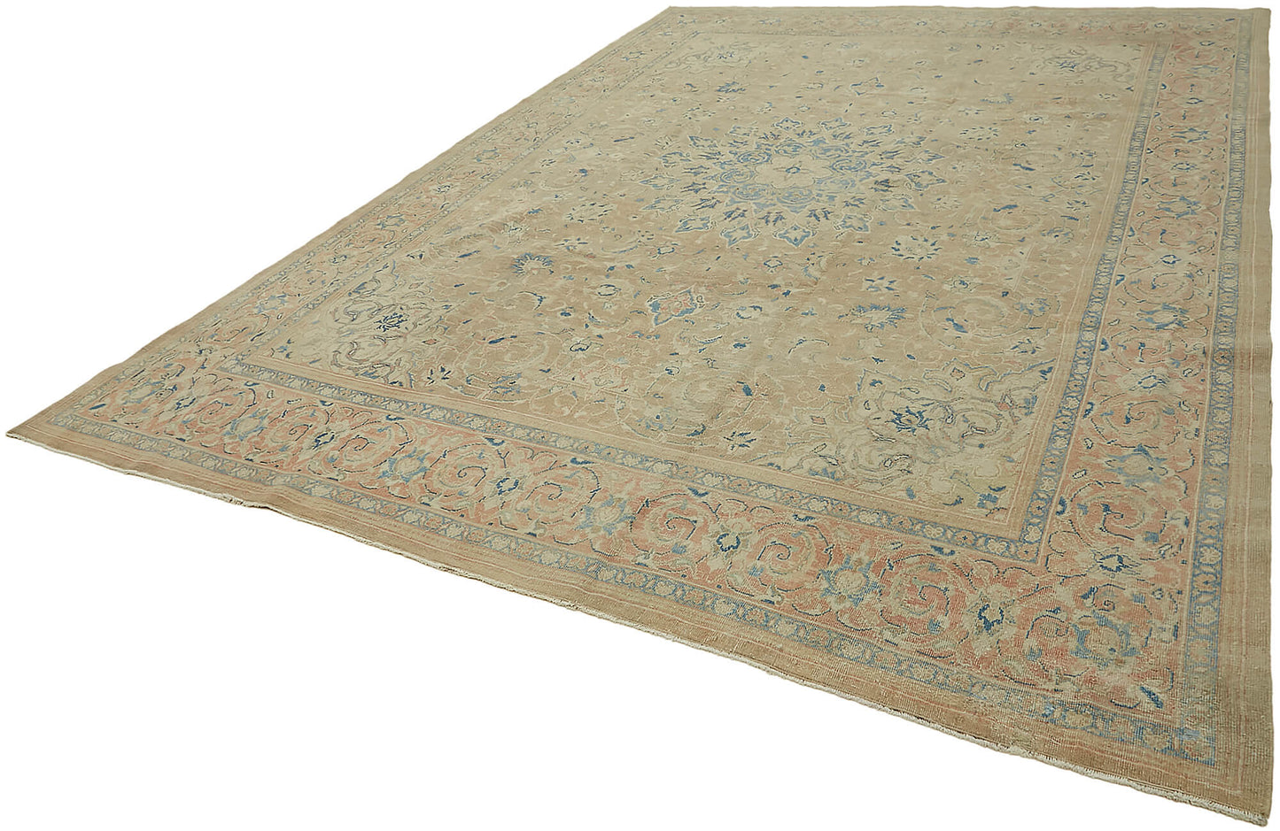 10x13 Beige Vintage Large Area Rug - 45497