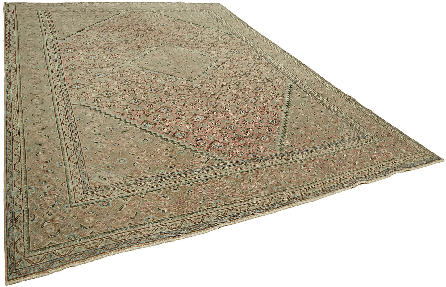 9x13 Beige Vintage Large Area Rug - 45498