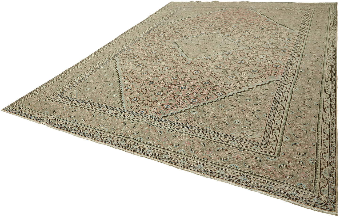 9x13 Beige Vintage Large Area Rug - 45498