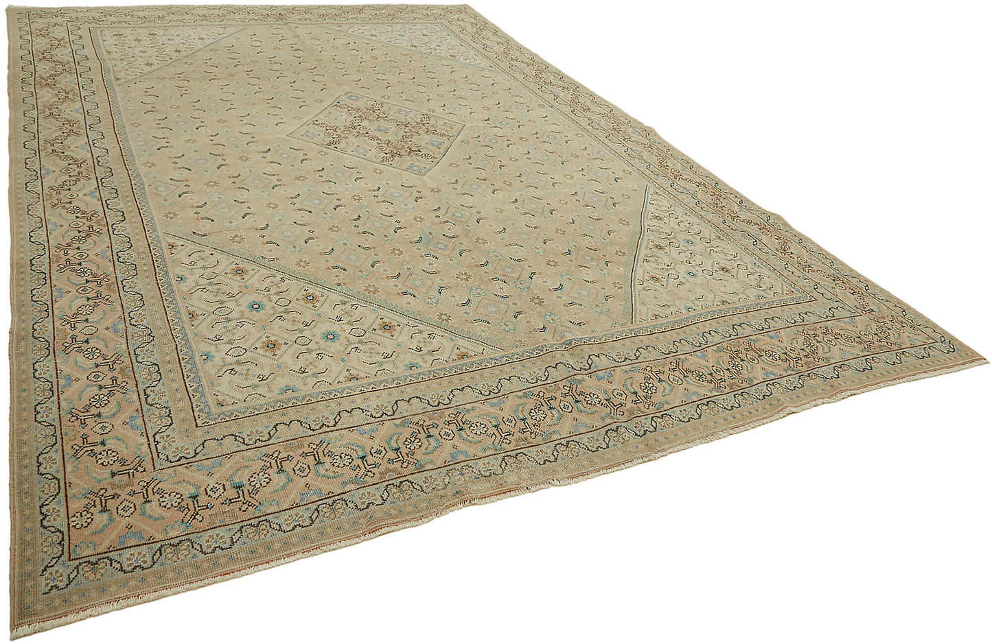 9x13 Beige Vintage Large Area Rug - 45500