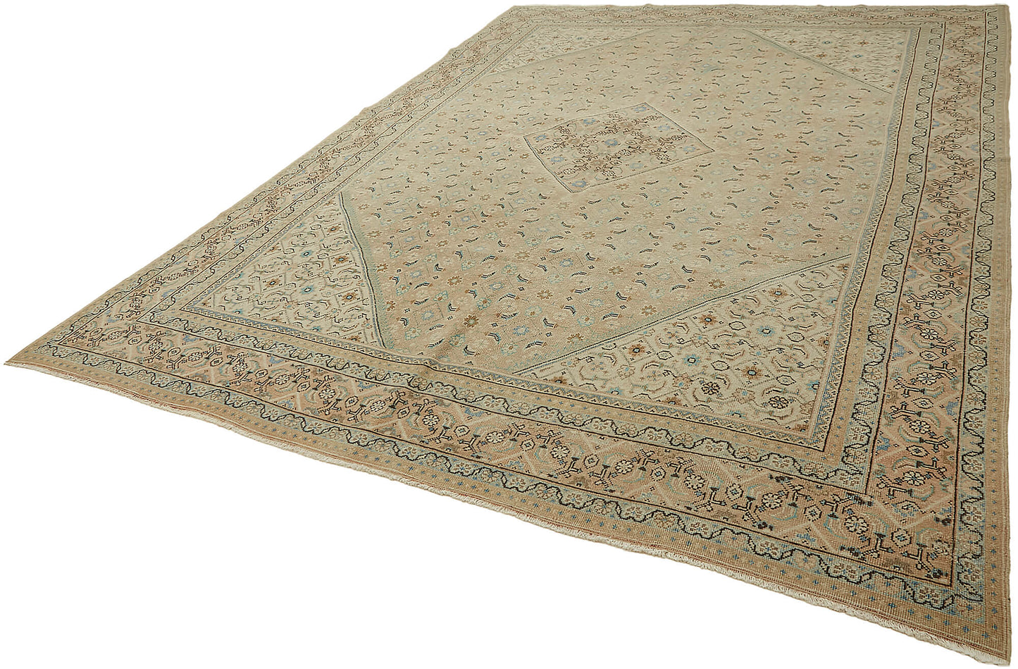 9x13 Beige Vintage Large Area Rug - 45500