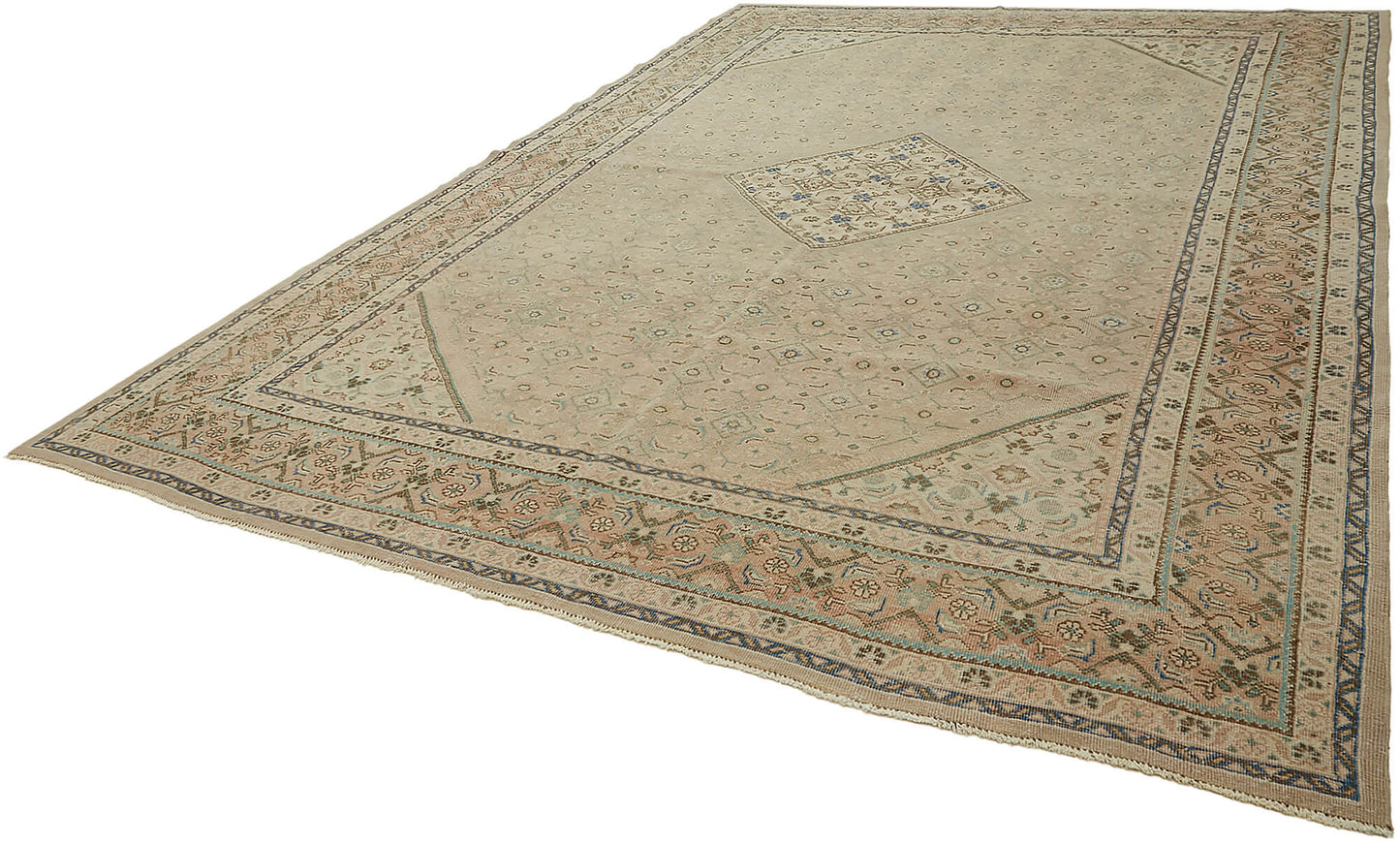 10x13 Beige Vintage Large Area Rug - 45503