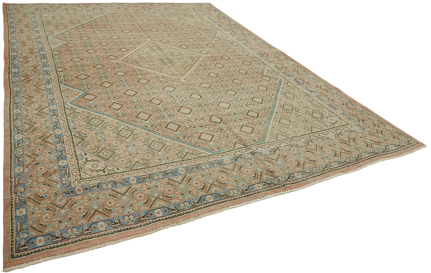 9x13 Beige Vintage Large Area Rug - 45507