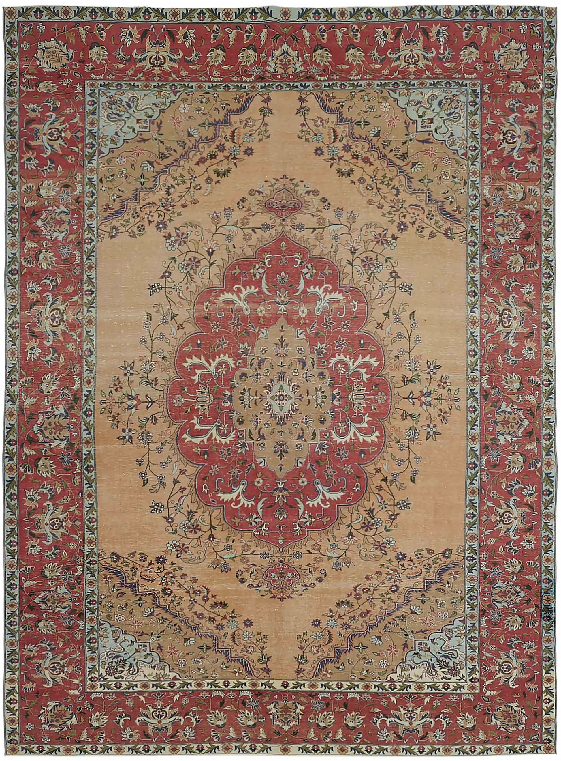 10x13 Beige Vintage Large Area Rug - 45510