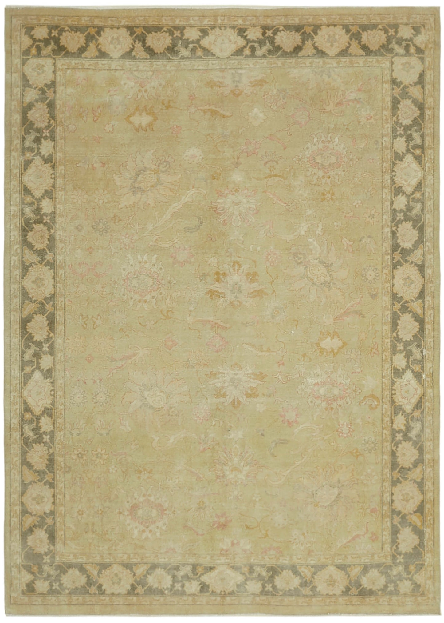 7x10 Beige Vintage Large Area Rug - 45511