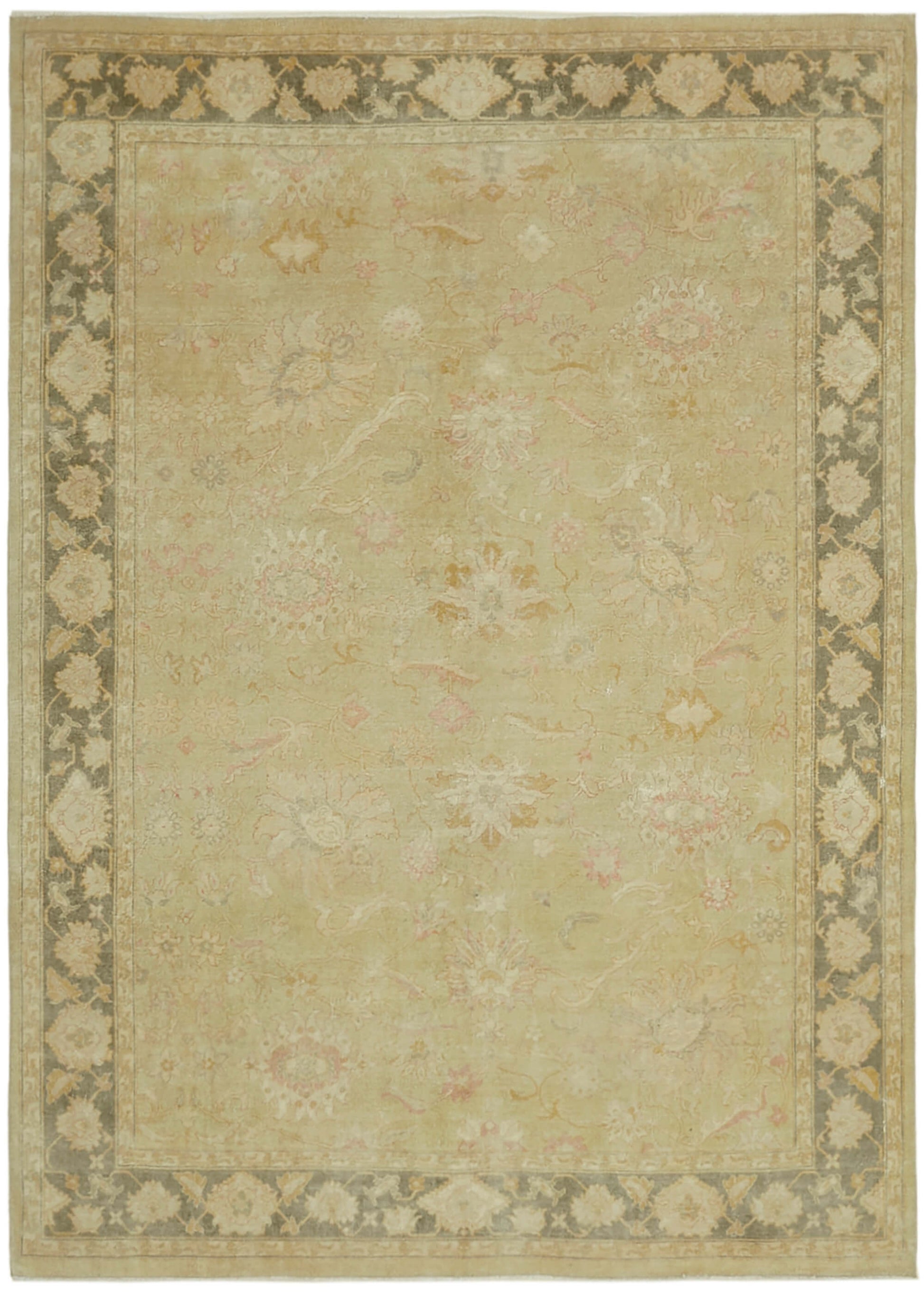 7x10 Beige Vintage Large Area Rug - 45511