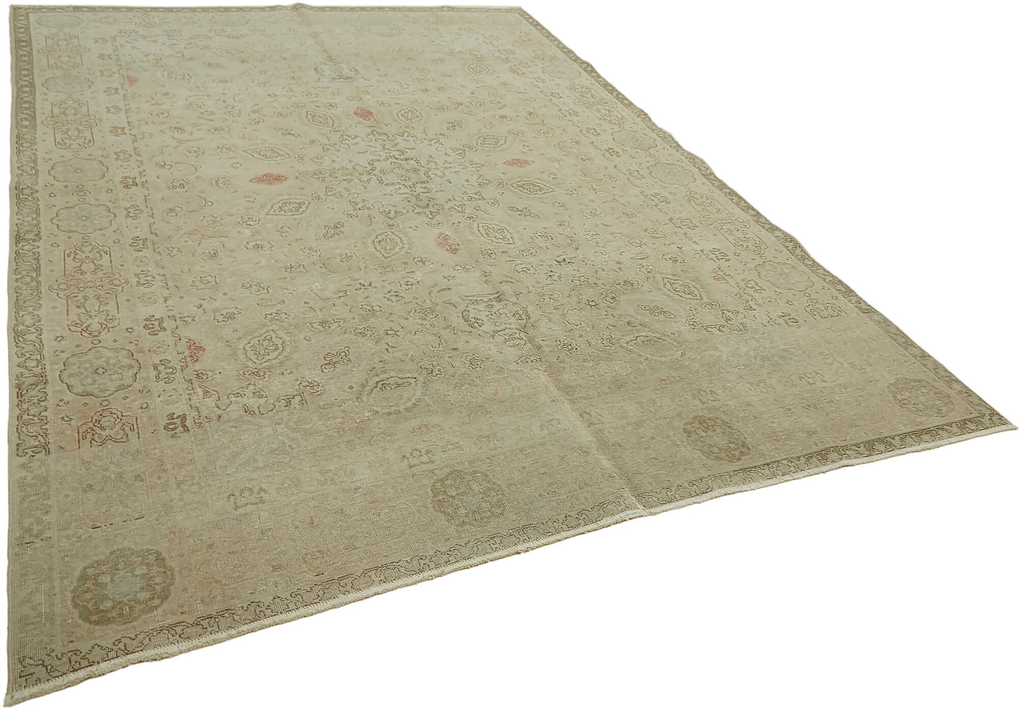 8x11 Beige Vintage Large Area Rug - 45512