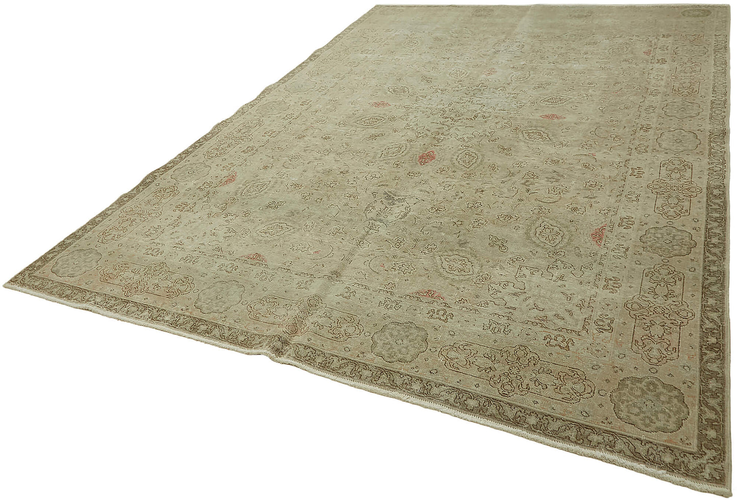 8x11 Beige Vintage Large Area Rug - 45512