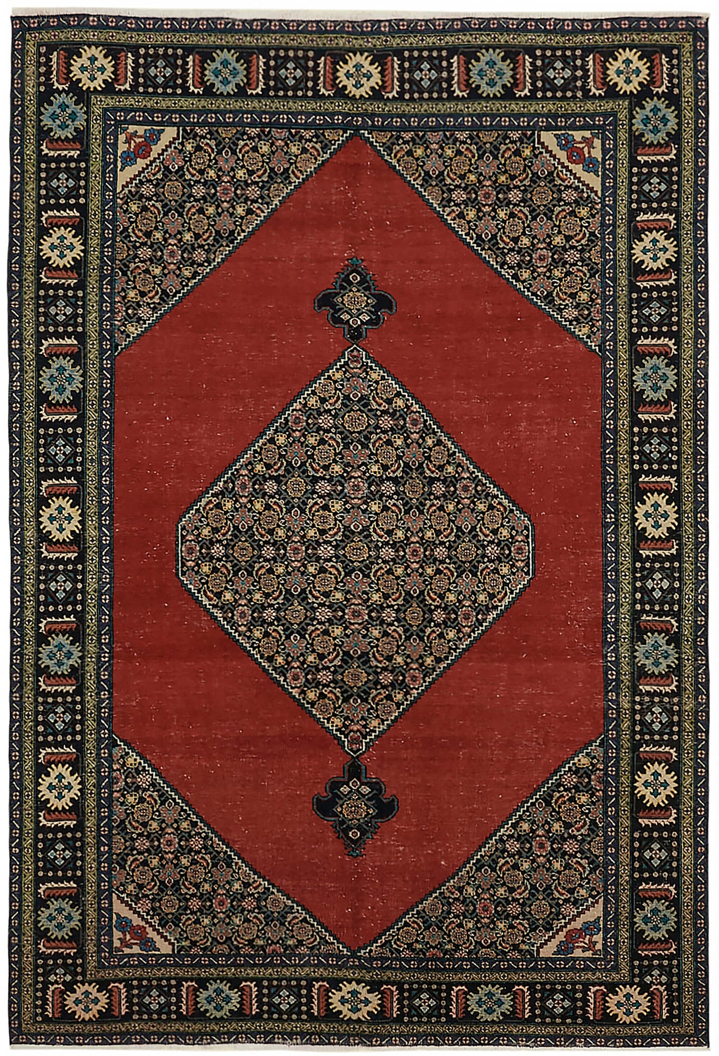 7x10 Blue Vintage Large Area Rug - 45513