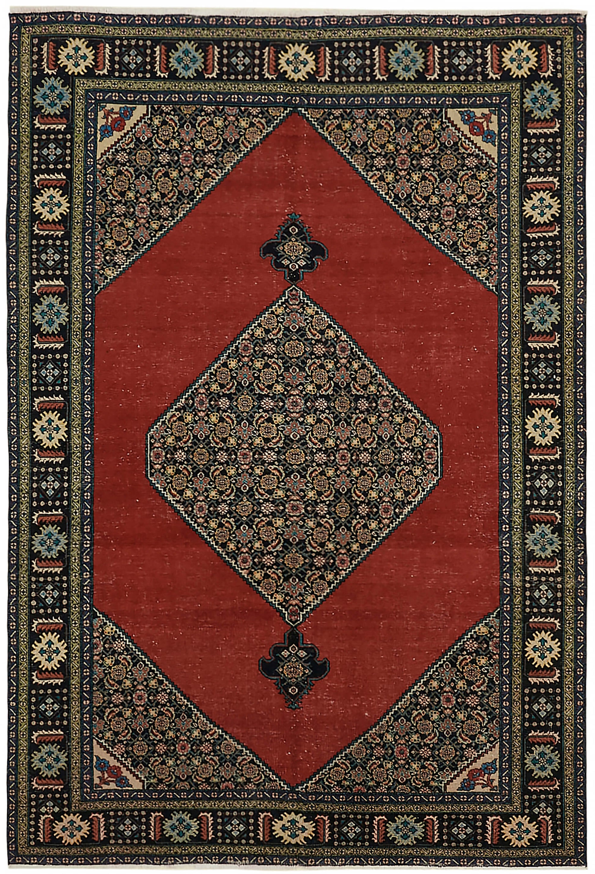 7x10 Blue Vintage Large Area Rug - 45513