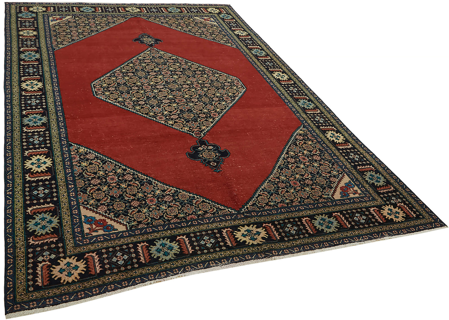 7x10 Blue Vintage Large Area Rug - 45513