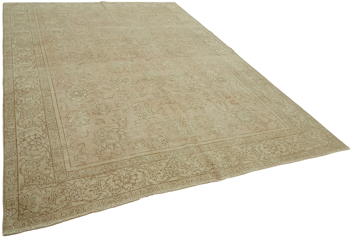 8x11 Beige Vintage Large Area Rug - 45517