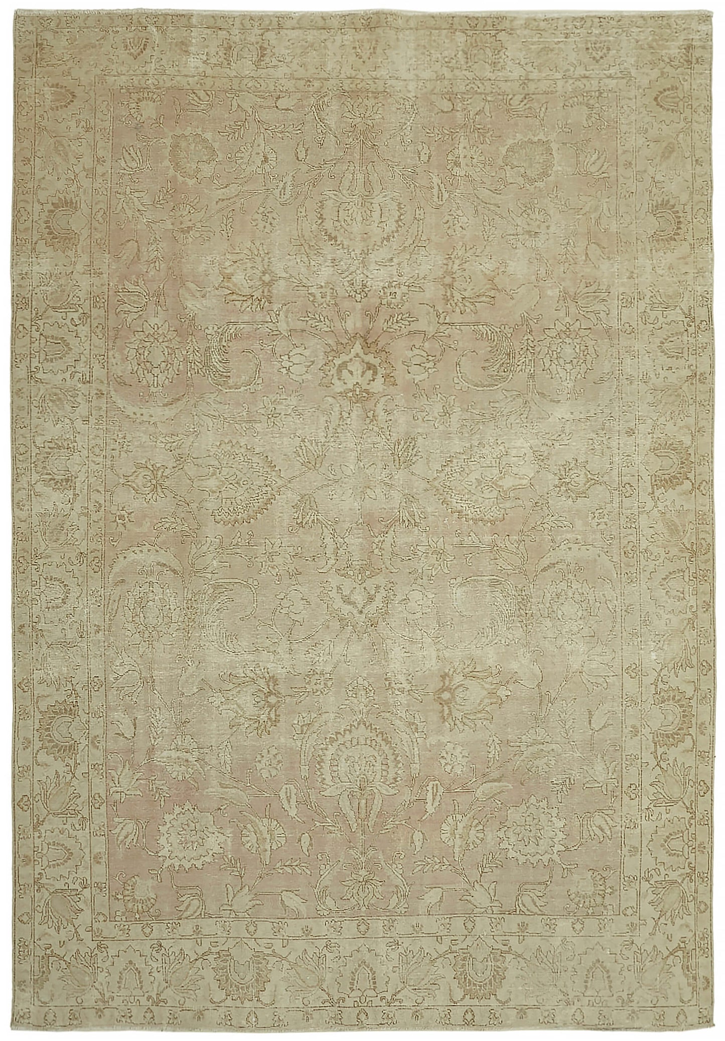 8x12 Beige Vintage Large Area Rug - 45519