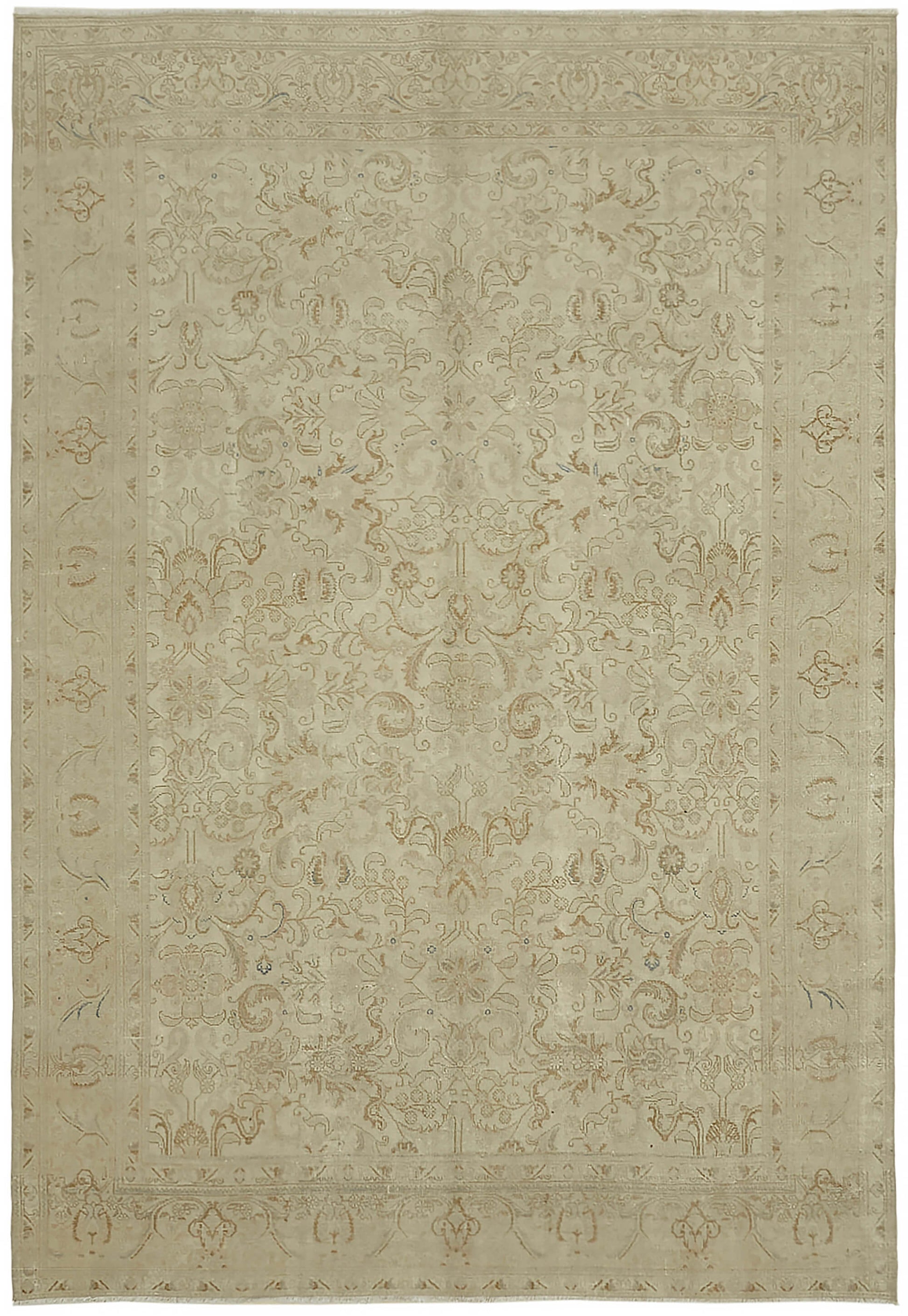 8x11 Beige Vintage Large Area Rug - 45521