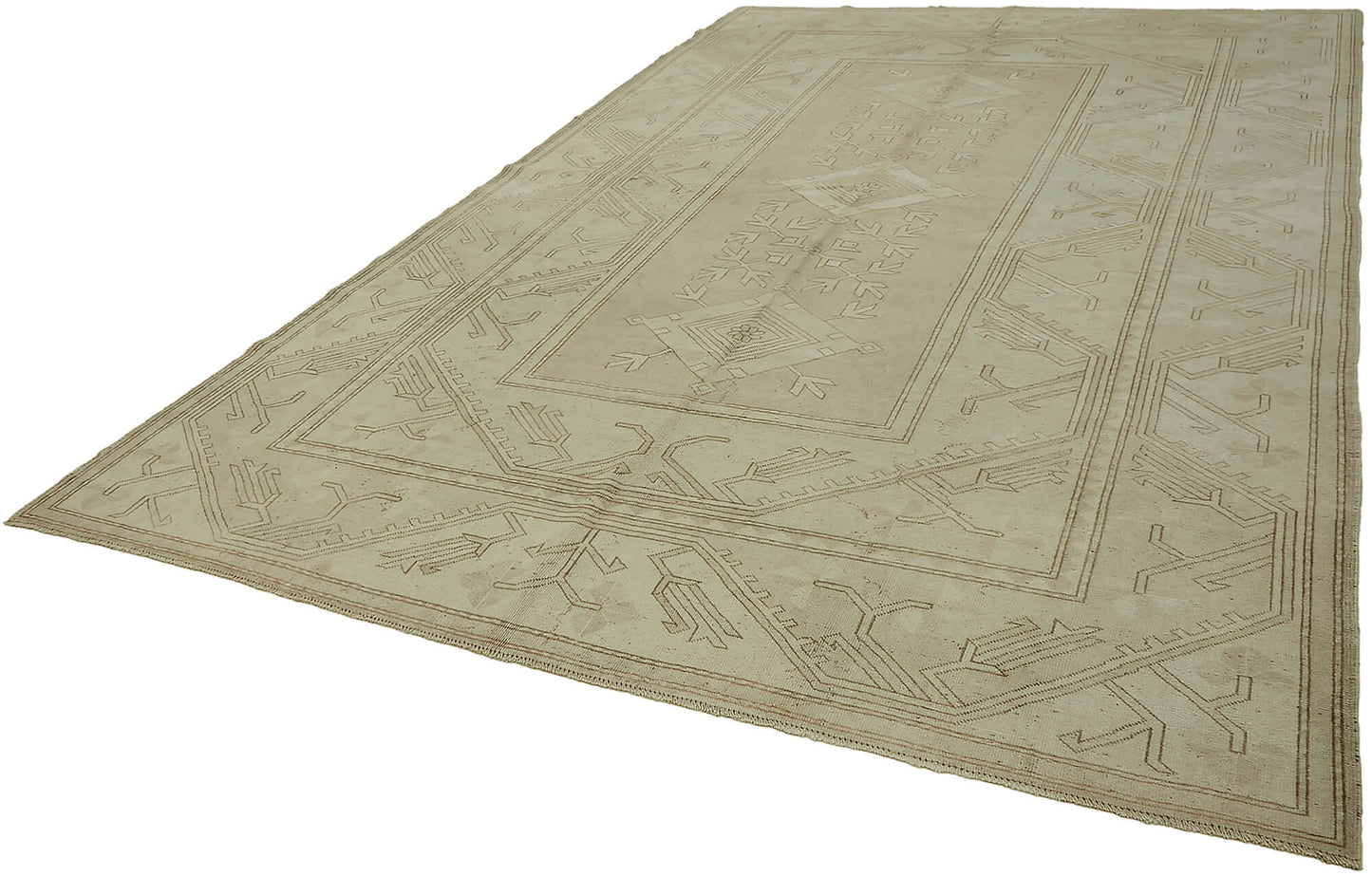 9x13 Beige Vintage Large Area Rug - 45523