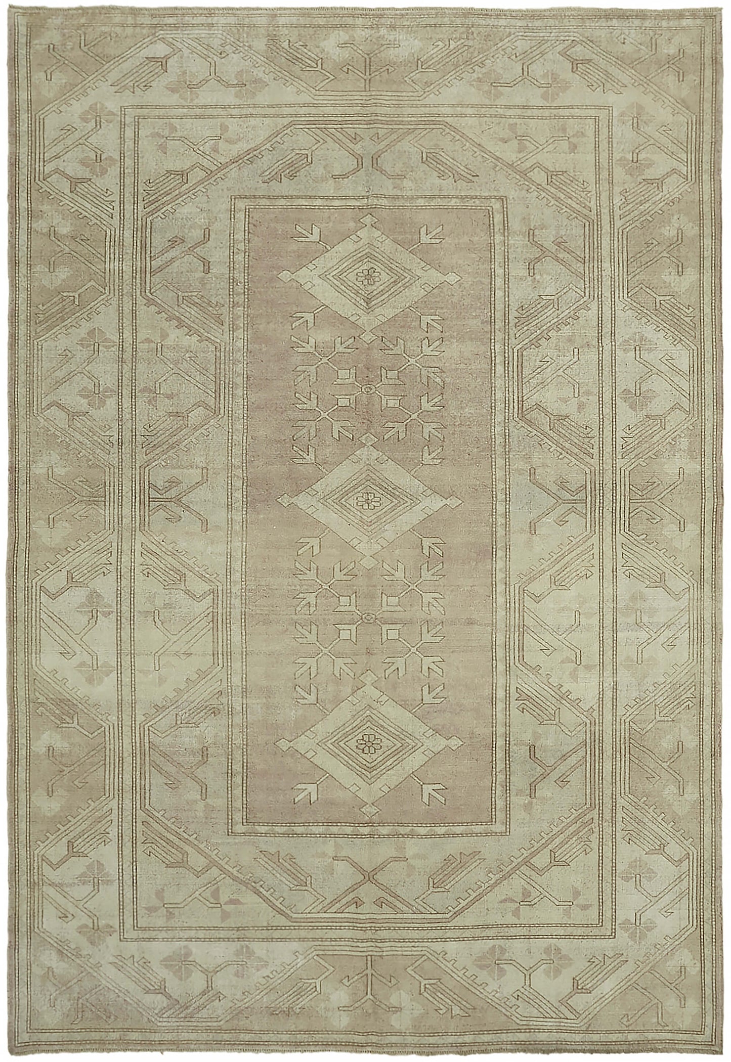 9x12 Beige Vintage Large Area Rug - 45524