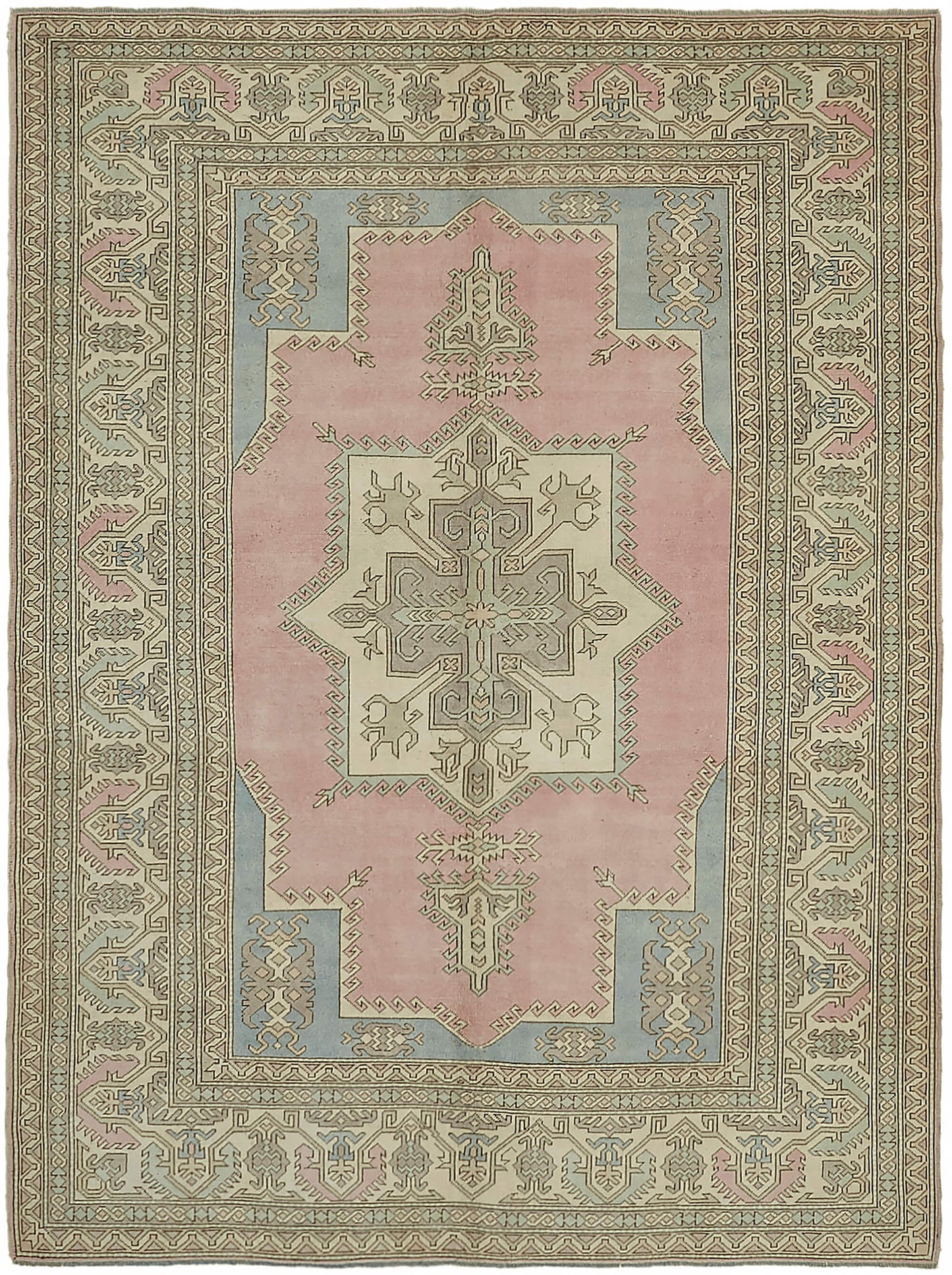 9x11 Beige Vintage Large Area Rug - 45540