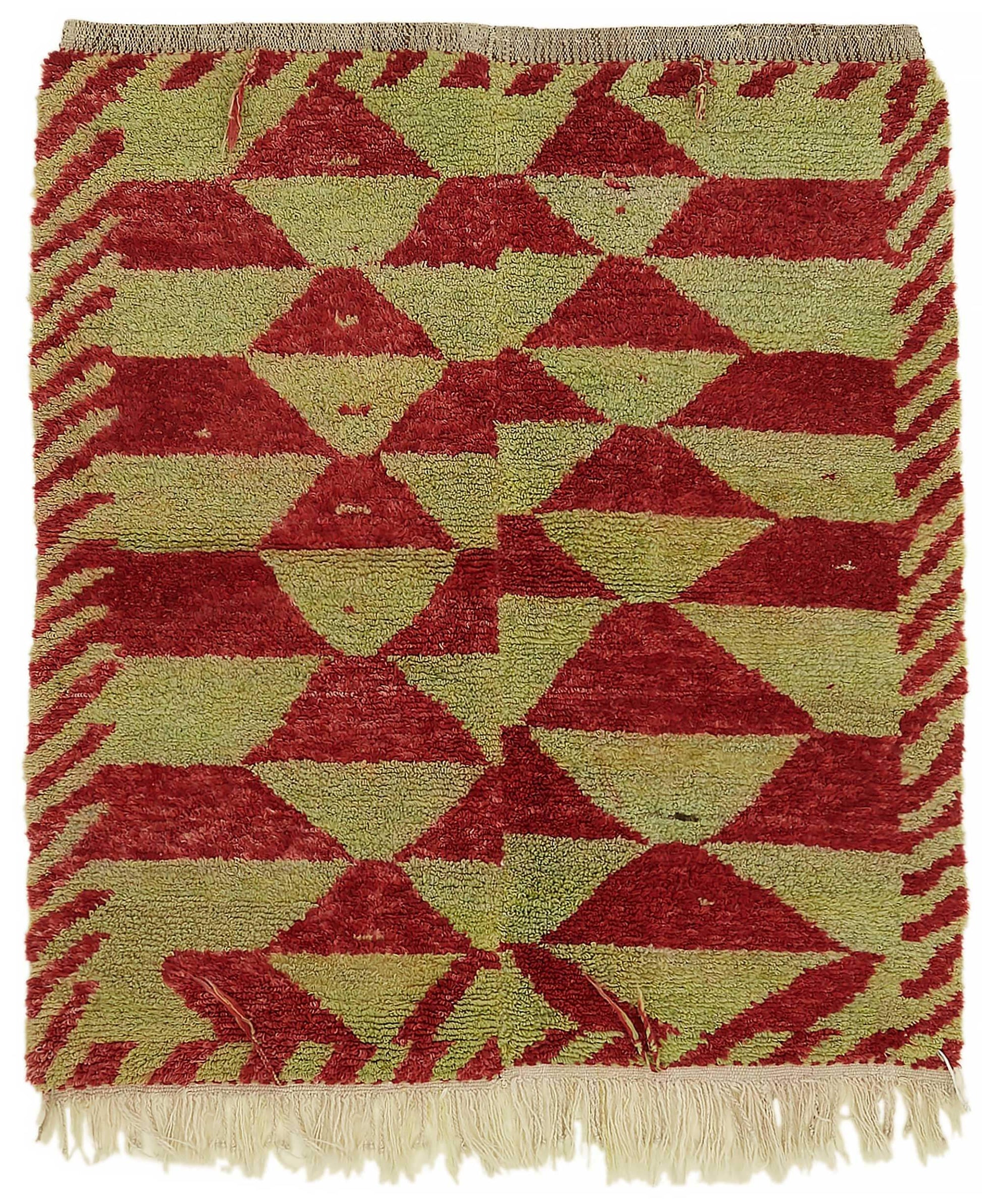 4x5 Green Vintage Tulu Rug - 45662