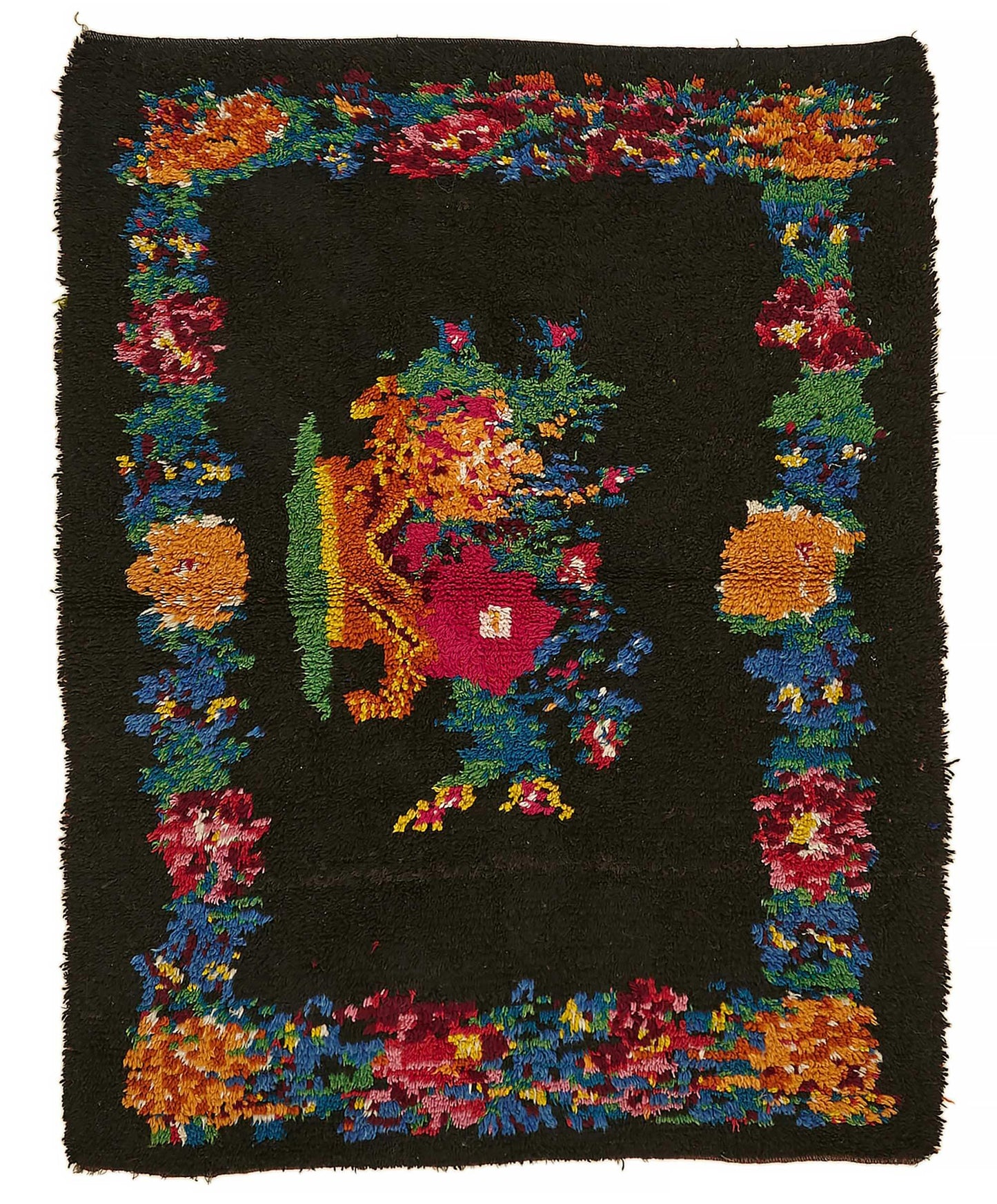 4x6 Black Vintage Tulu Rug - 45663