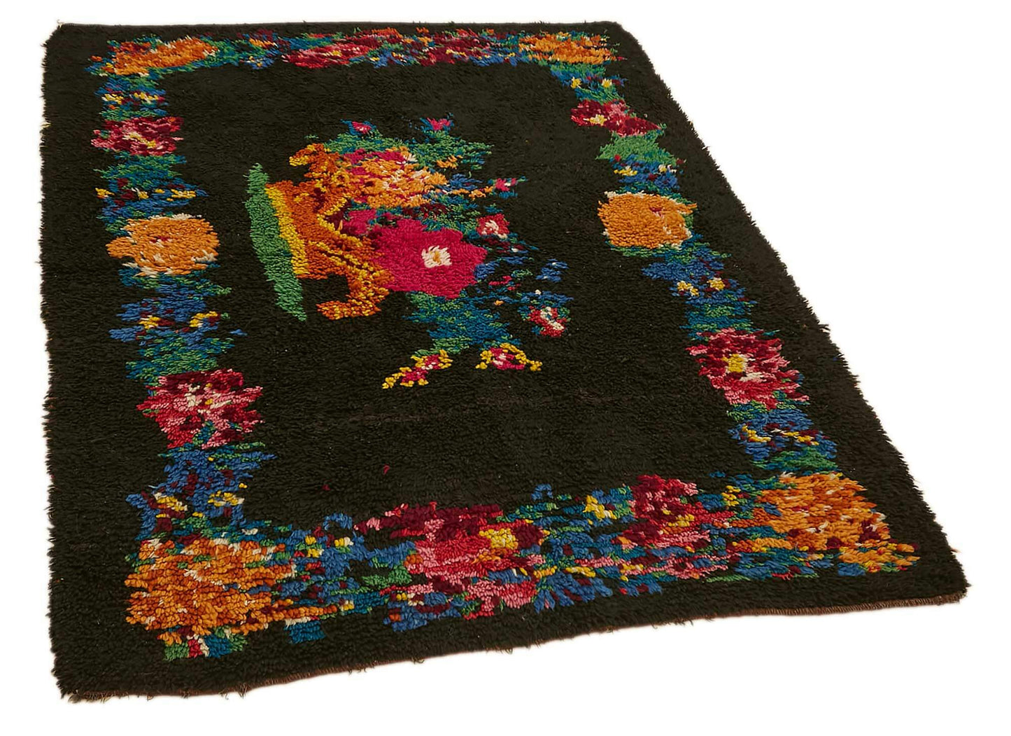 4x6 Black Vintage Tulu Rug - 45663