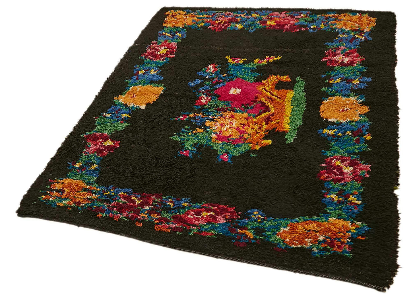 4x6 Black Vintage Tulu Rug - 45663