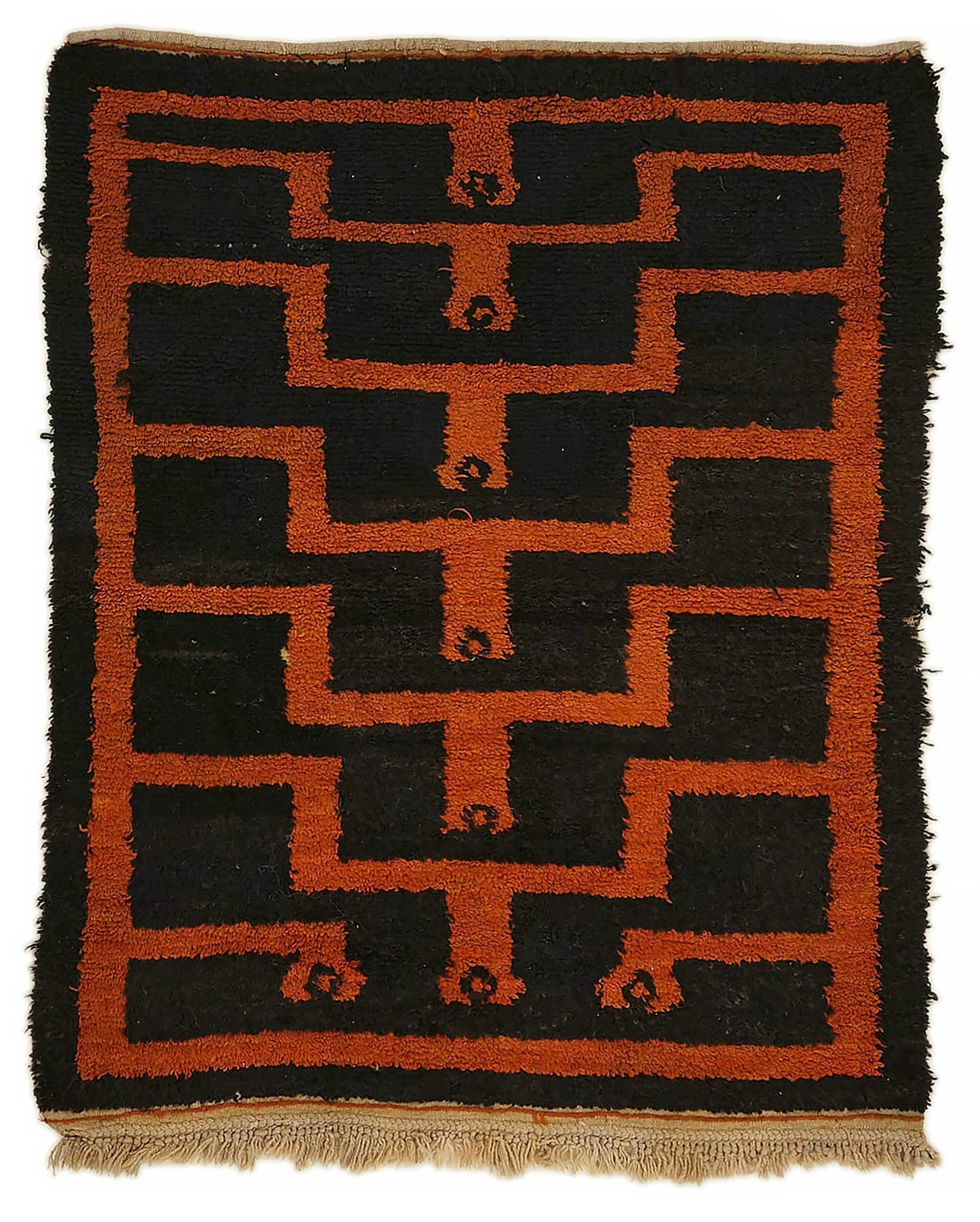 4x5 Black Vintage Tulu Rug - 45668