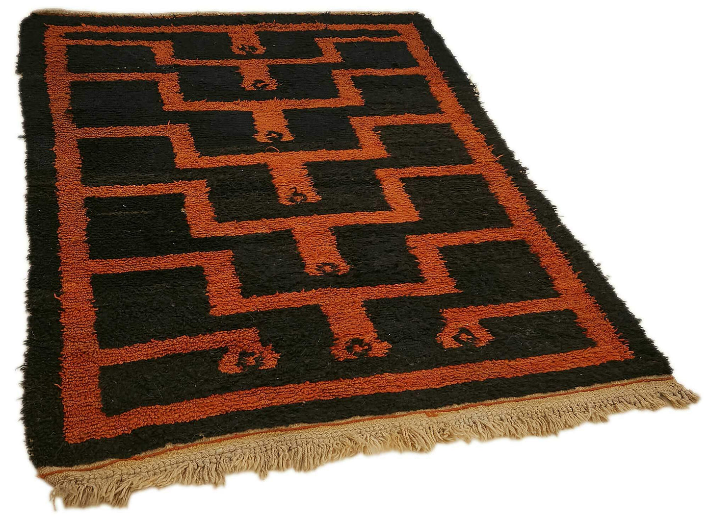 4x5 Black Vintage Tulu Rug - 45668