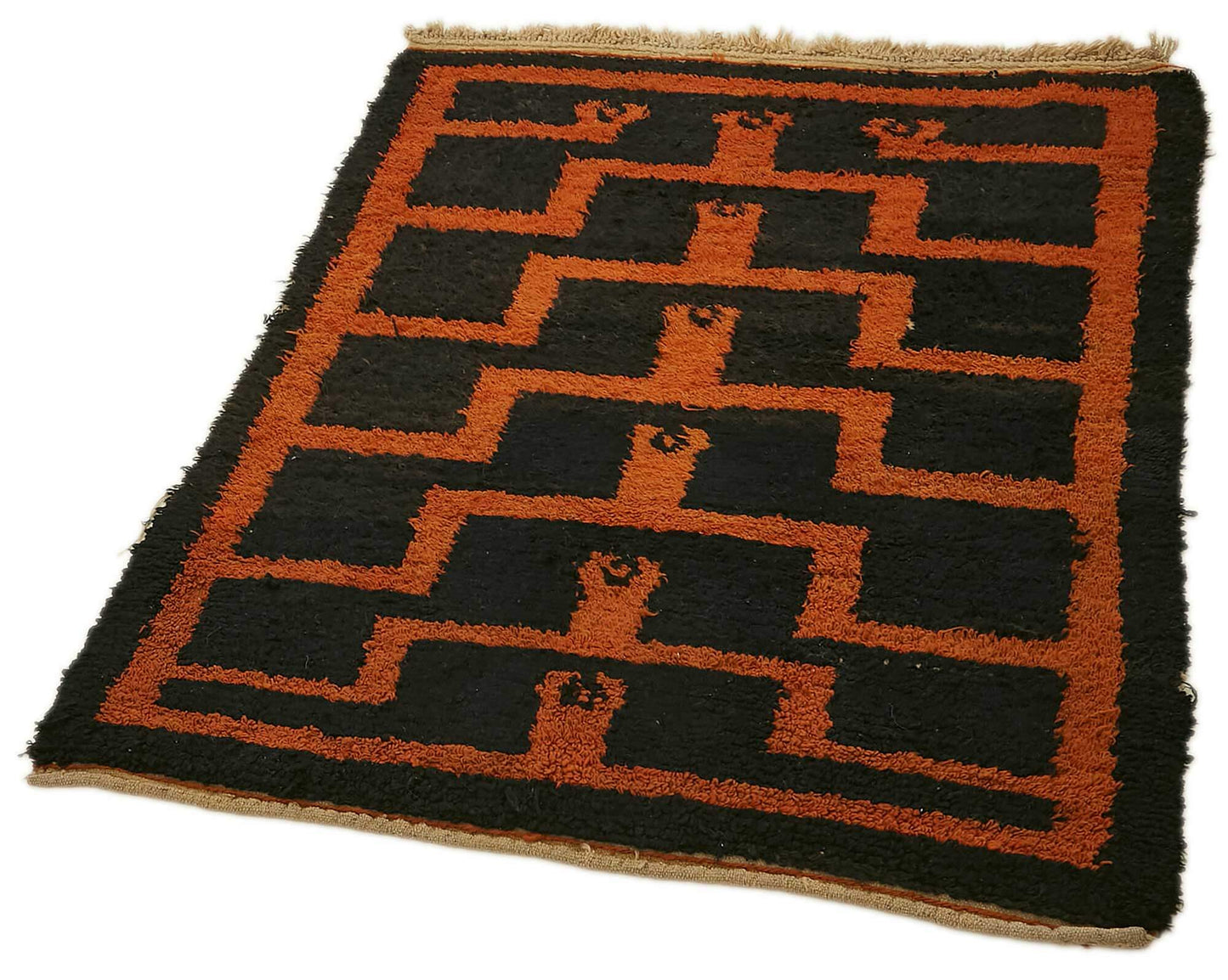 4x5 Black Vintage Tulu Rug - 45668