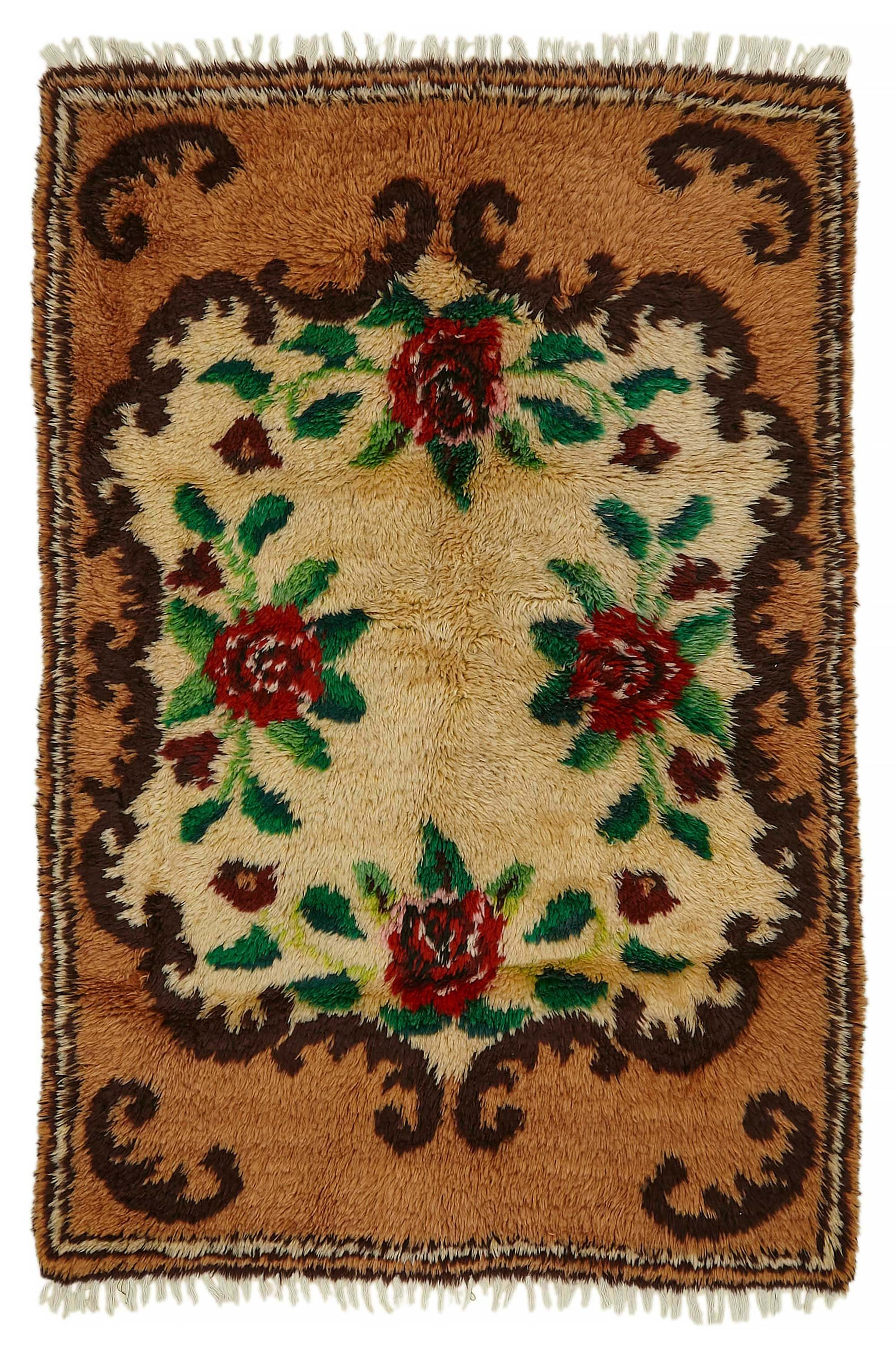 4x7 Brown Vintage Tulu Rug - 45676