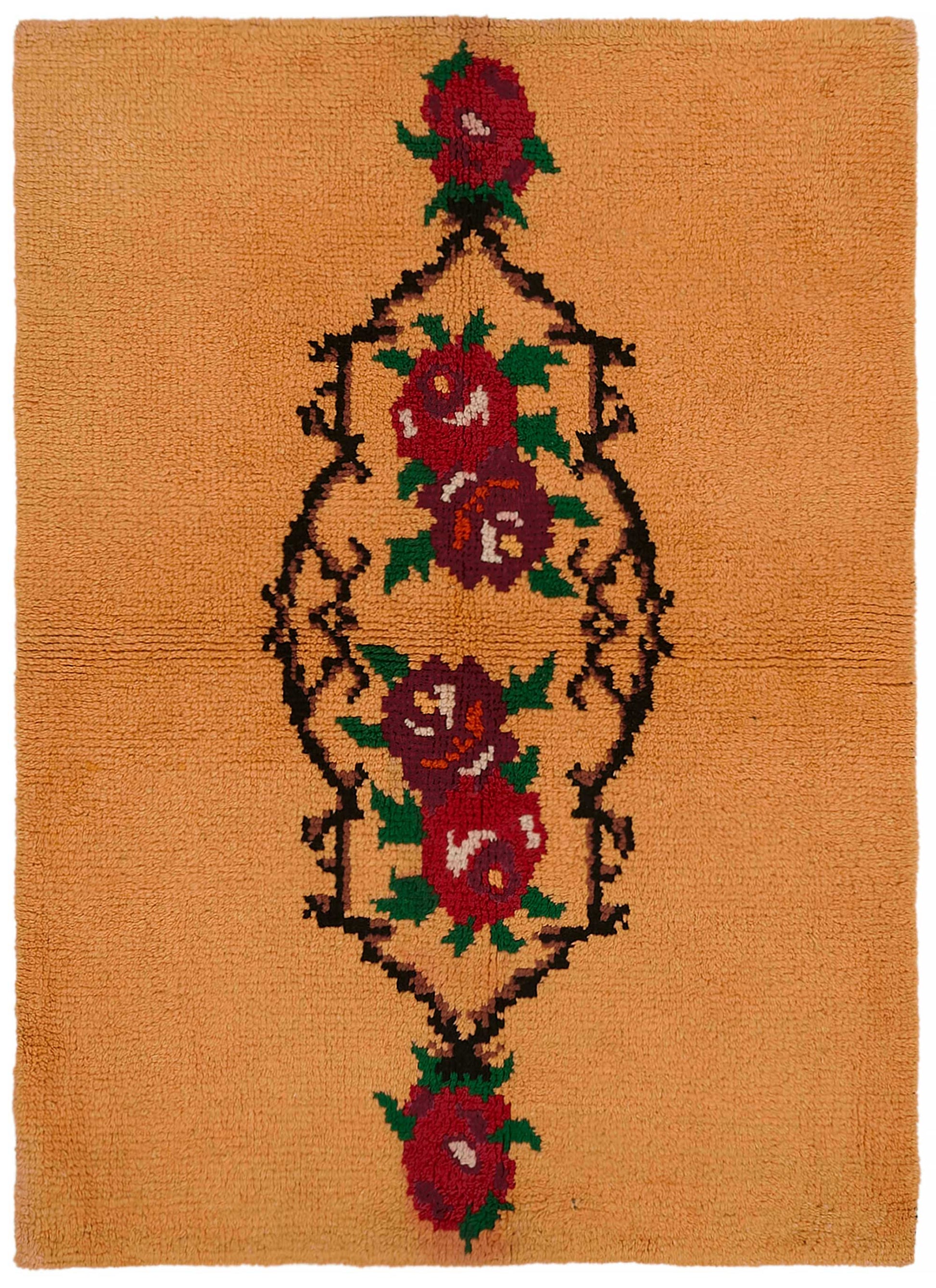 5x7 Orange Vintage Tulu Rug - 45687