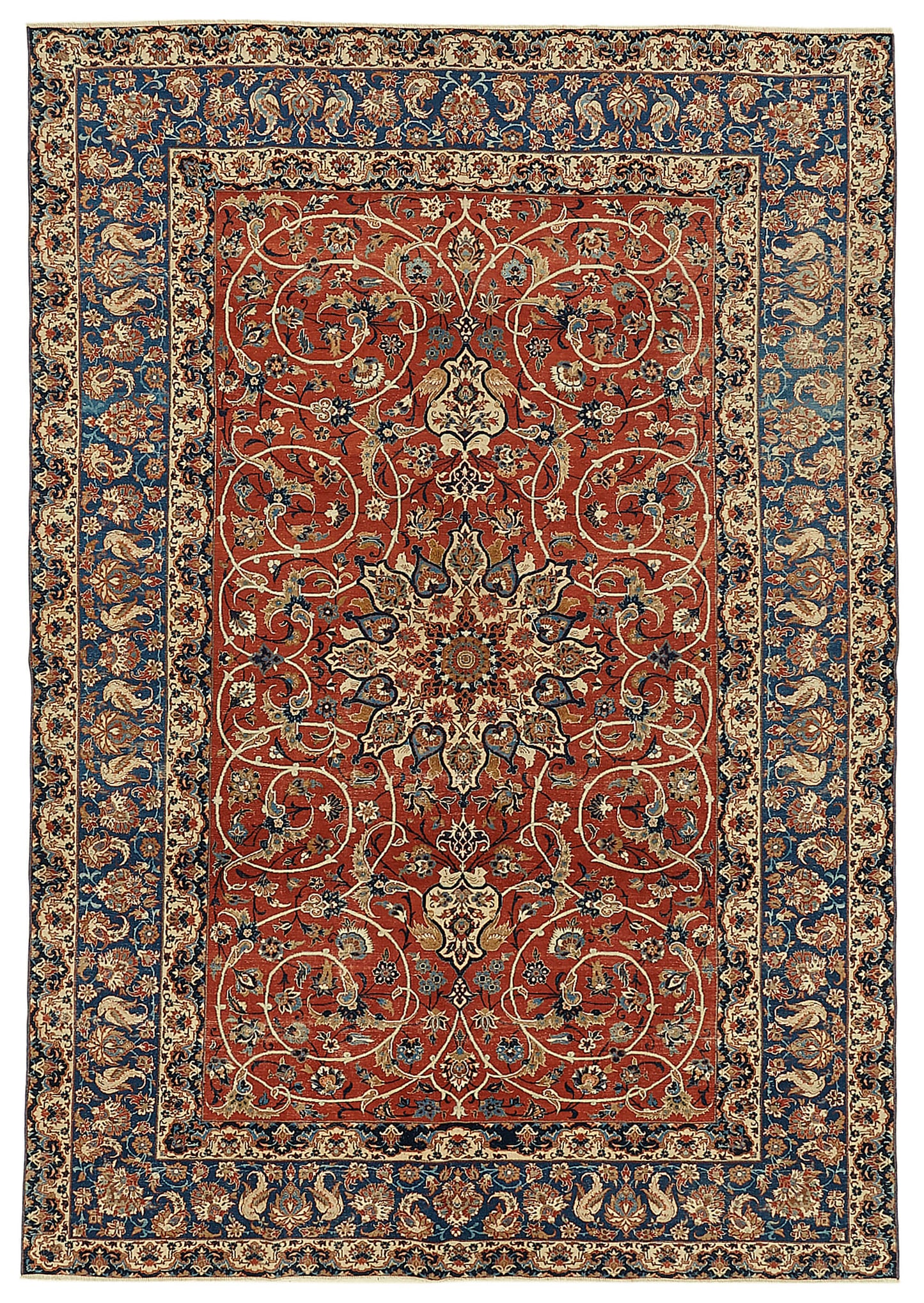 8x11 Beige Vintage Large Area Rug - 46139