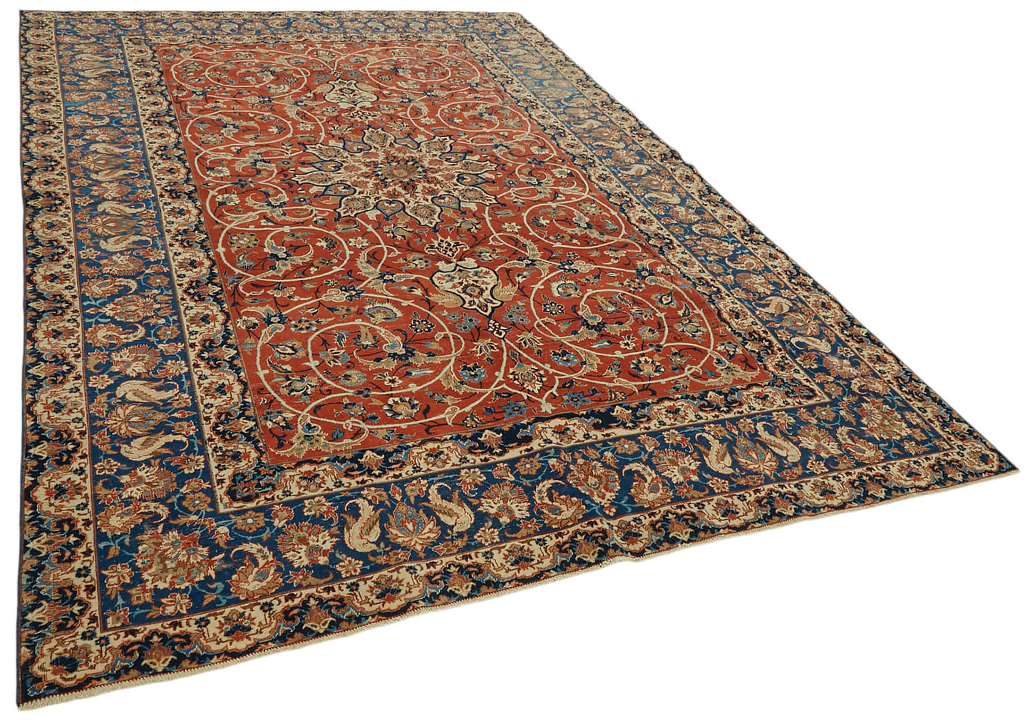 8x11 Beige Vintage Large Area Rug - 46139