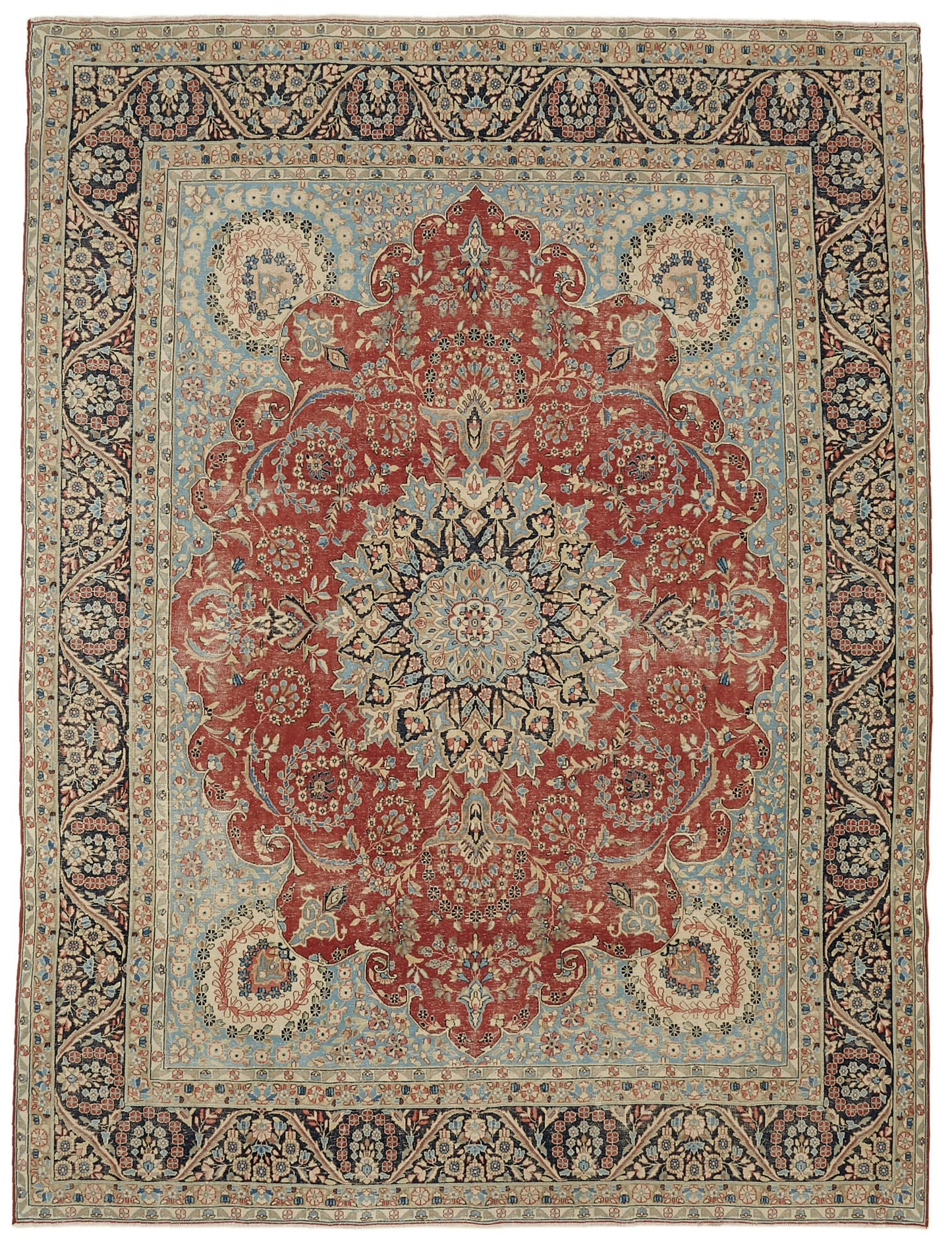 10x13 Beige Vintage Large Area Rug - 46140