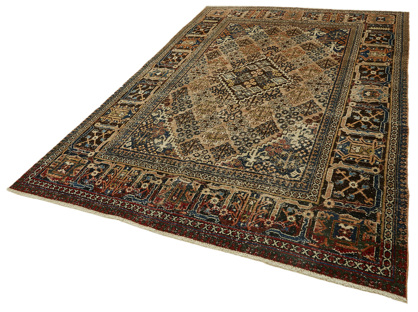 7x10 Beige Vintage Large Area Rug - 46141