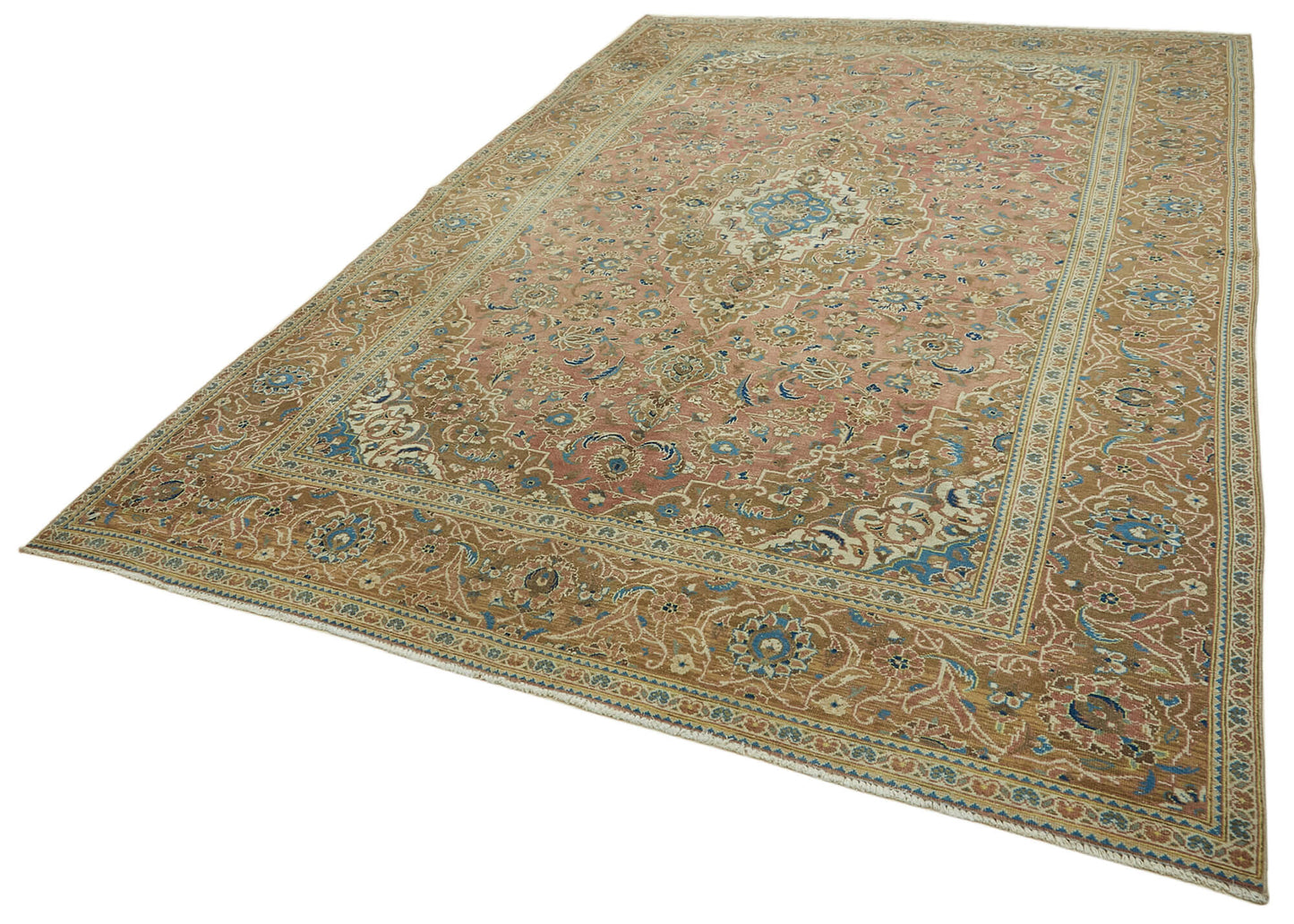 8x11 Beige Vintage Large Area Rug - 46144