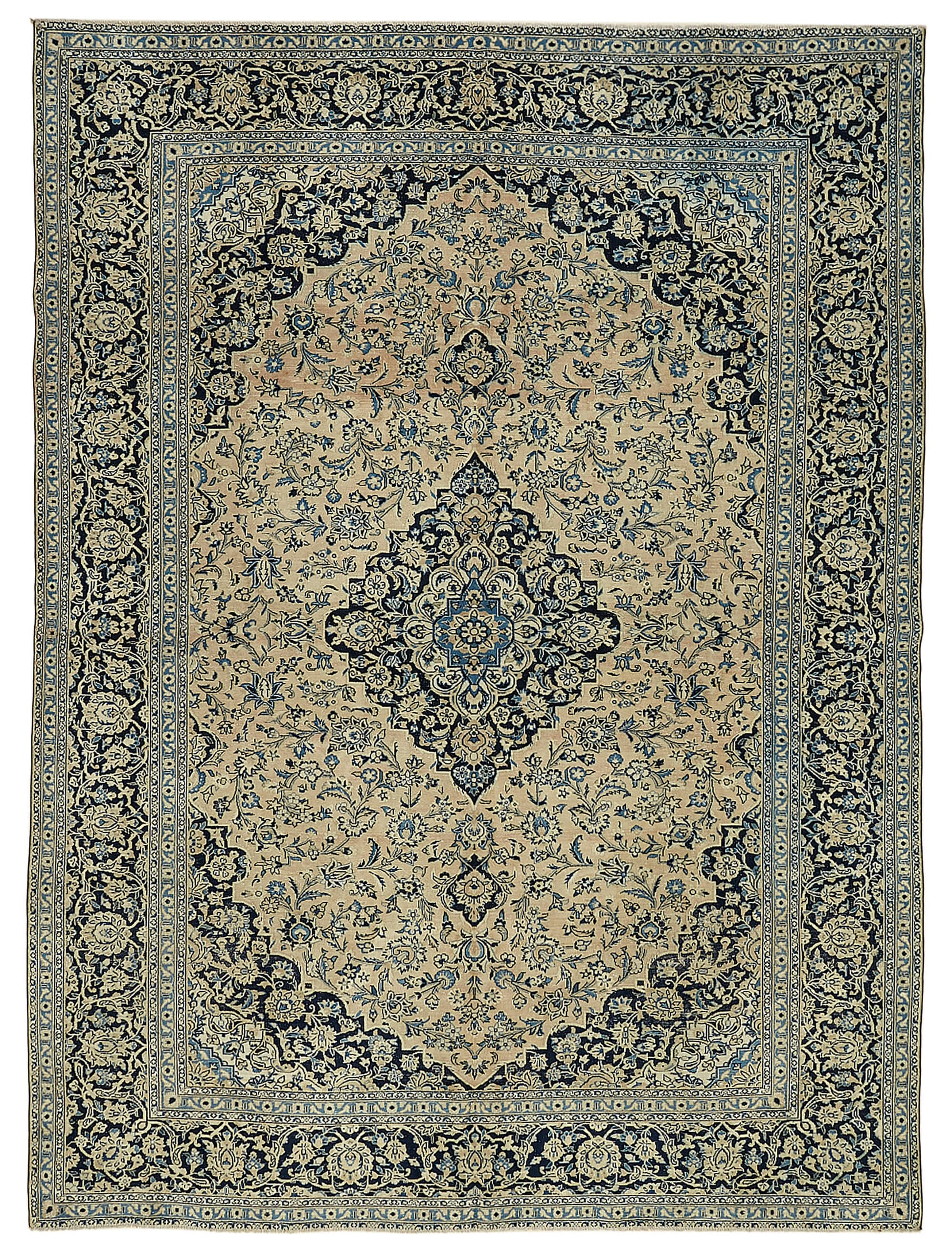 8x11 Beige Vintage Large Area Rug - 46145